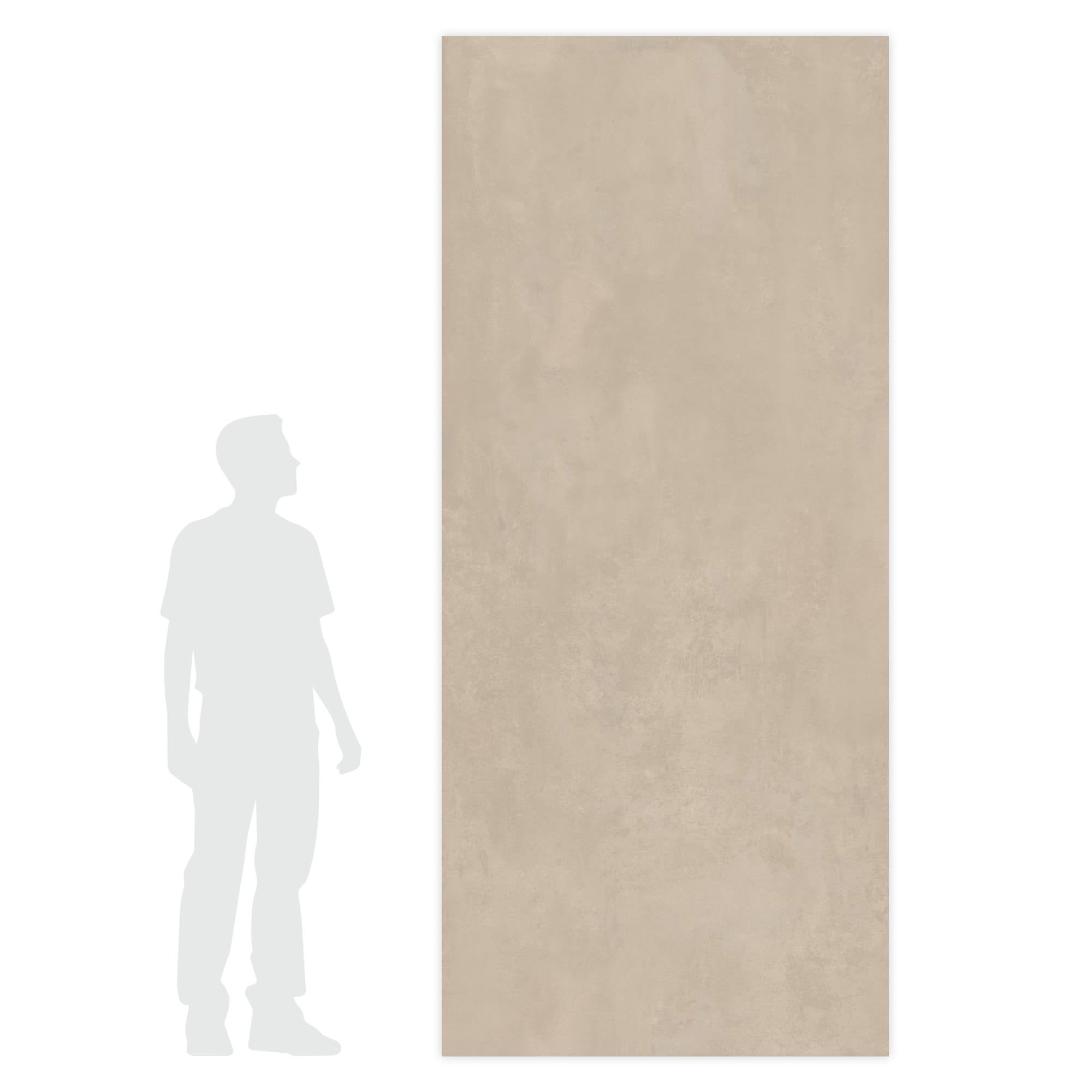 Carrelage effet Béton Beige Crème 278x120x0,6 cm Mat Vetrano - Mur intérieur