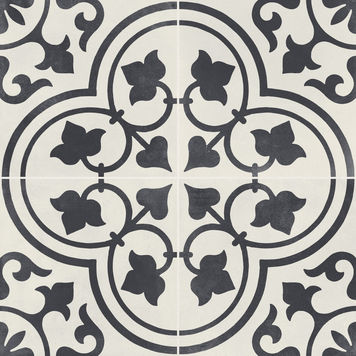 Carrelage effet Carreau ciment Lurelia Noir 22,3x22,3x0,9 cm Torilys - Sol et mur intérieur