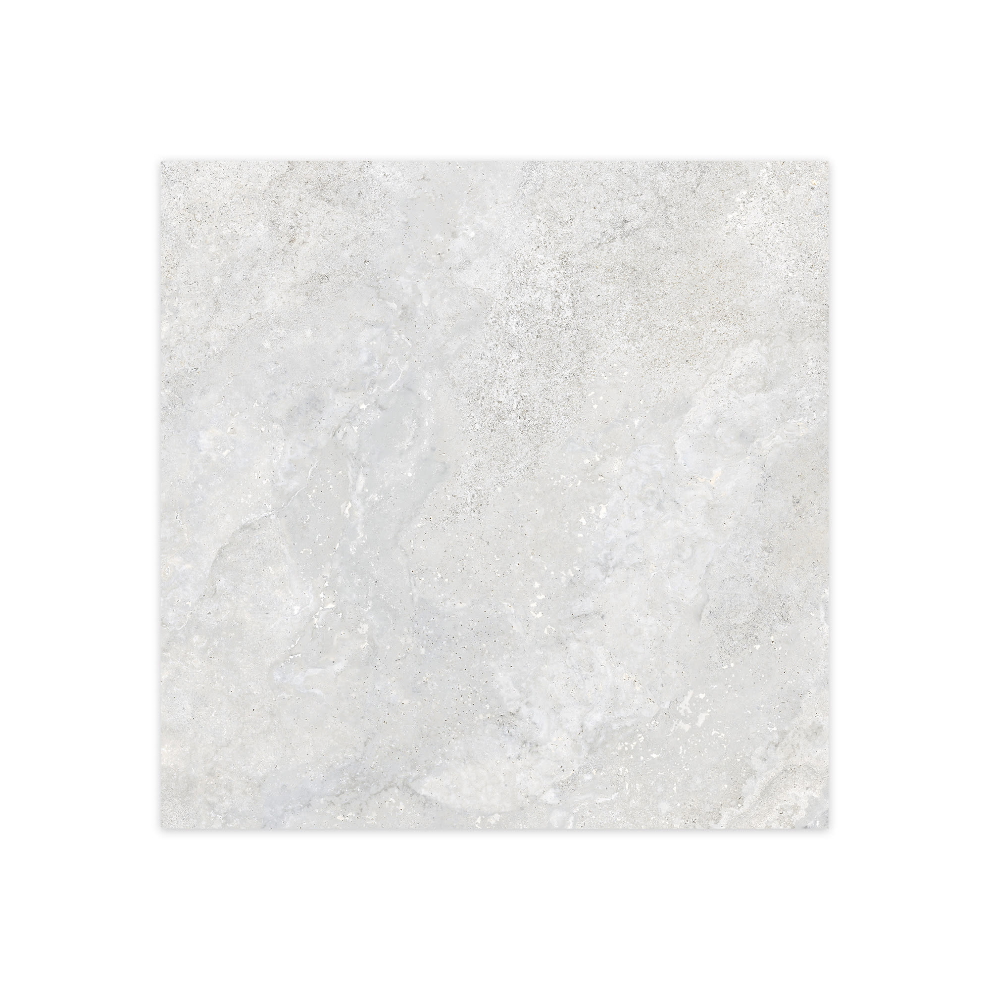 Carrelage effet Travertin Gris Clair 90x90x0,9 cm In&Out Castorel - Sol et mur intérieur et Sol extérieur