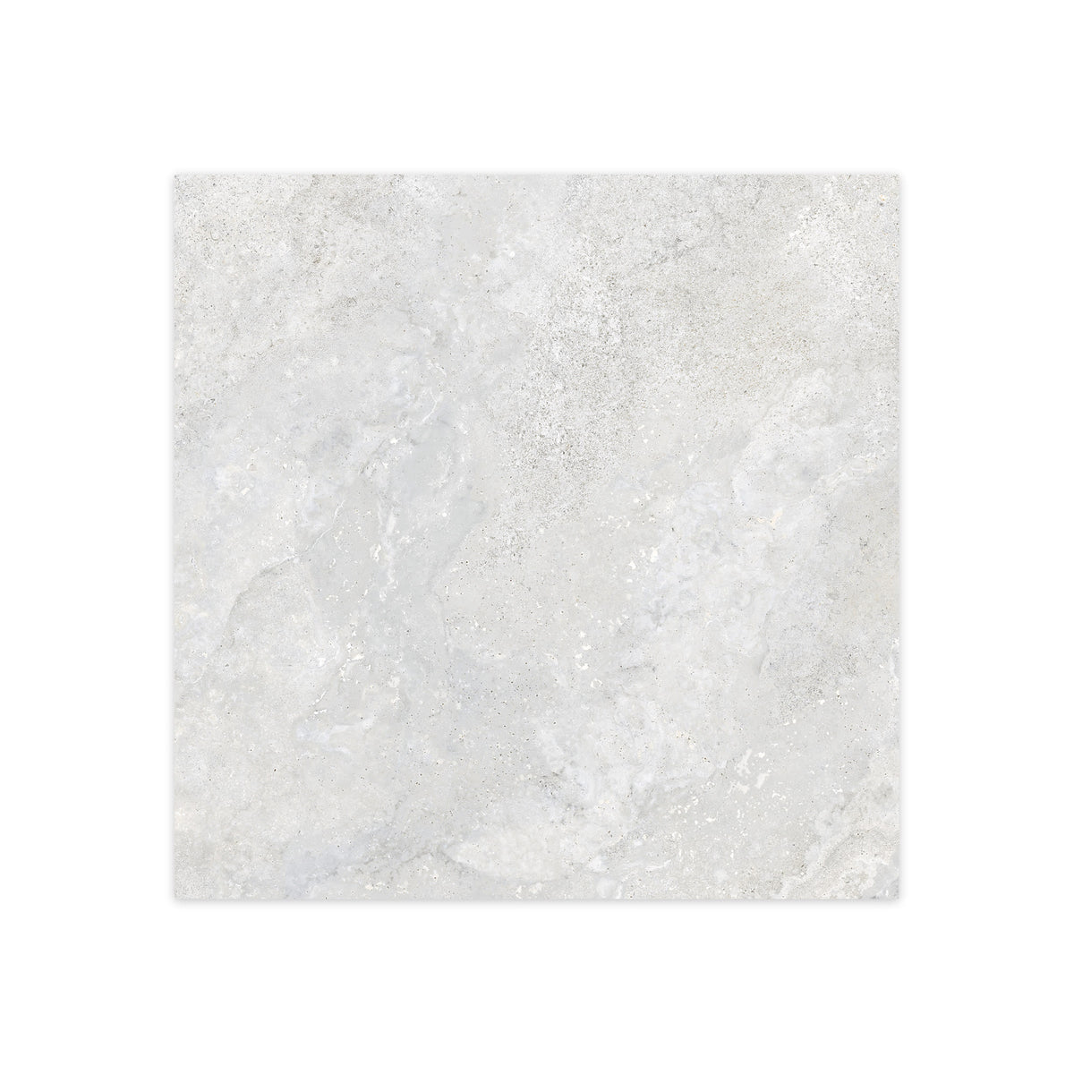 Carrelage effet Travertin Gris Clair 90x90x0,9 cm In&Out Castorel - Sol et mur intérieur et Sol extérieur
