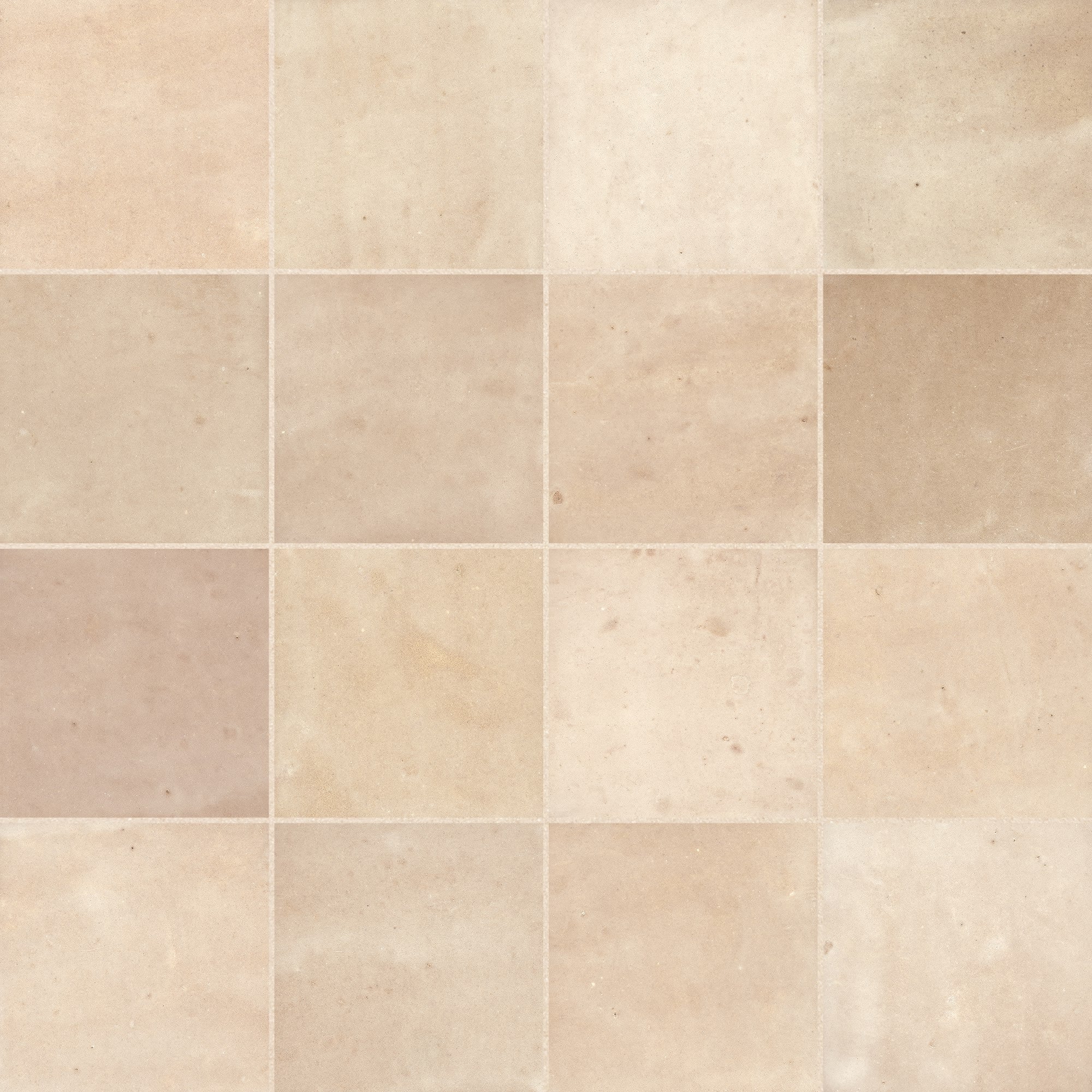 Carrelage effet Zellige Beige Sable 10,7x10,7x0,85 cm Samorel - Mur intérieur