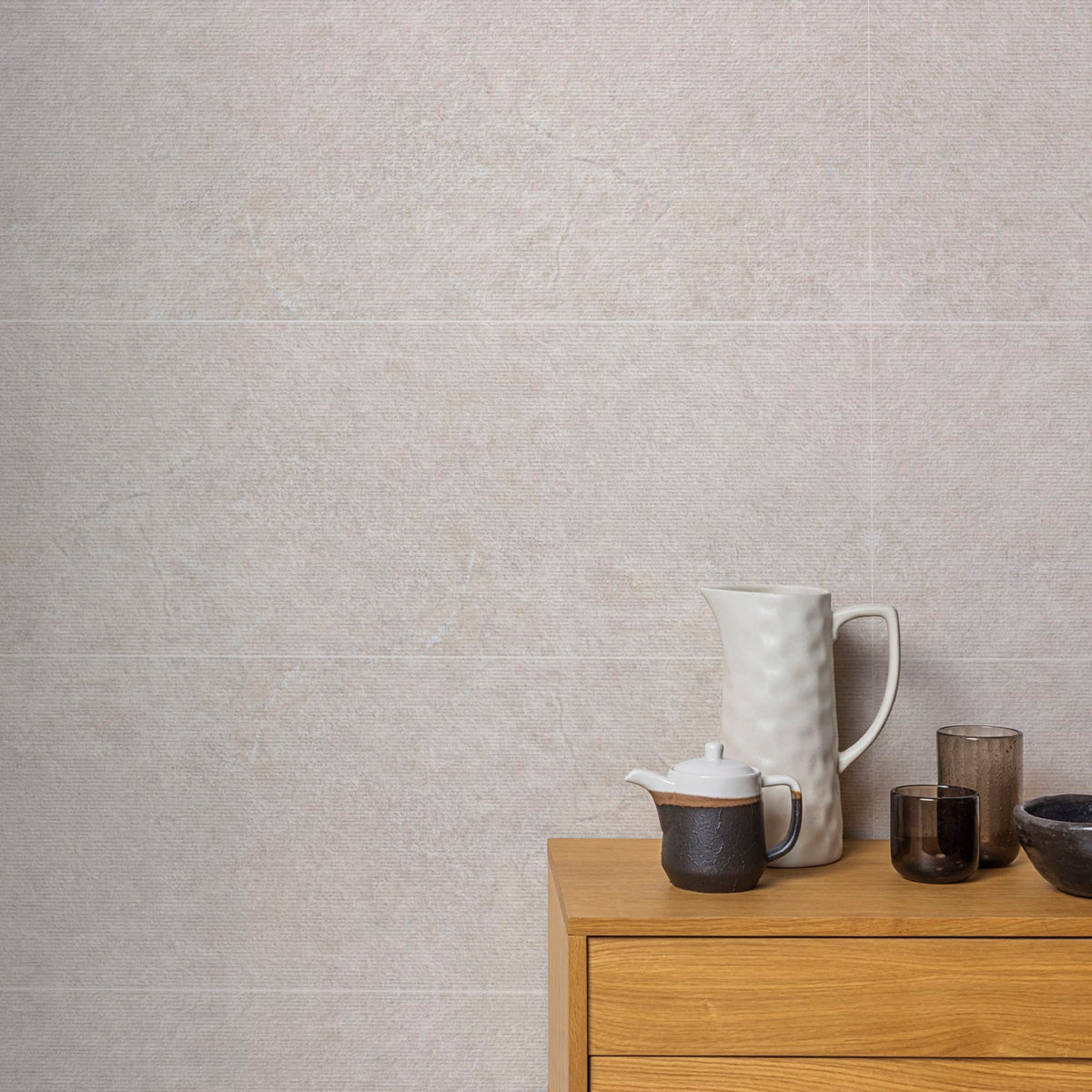 Carrelage effet Pierre 3D Beige Coquille Granula 100x33,3x0,86 cm Torvane - Mur intérieur