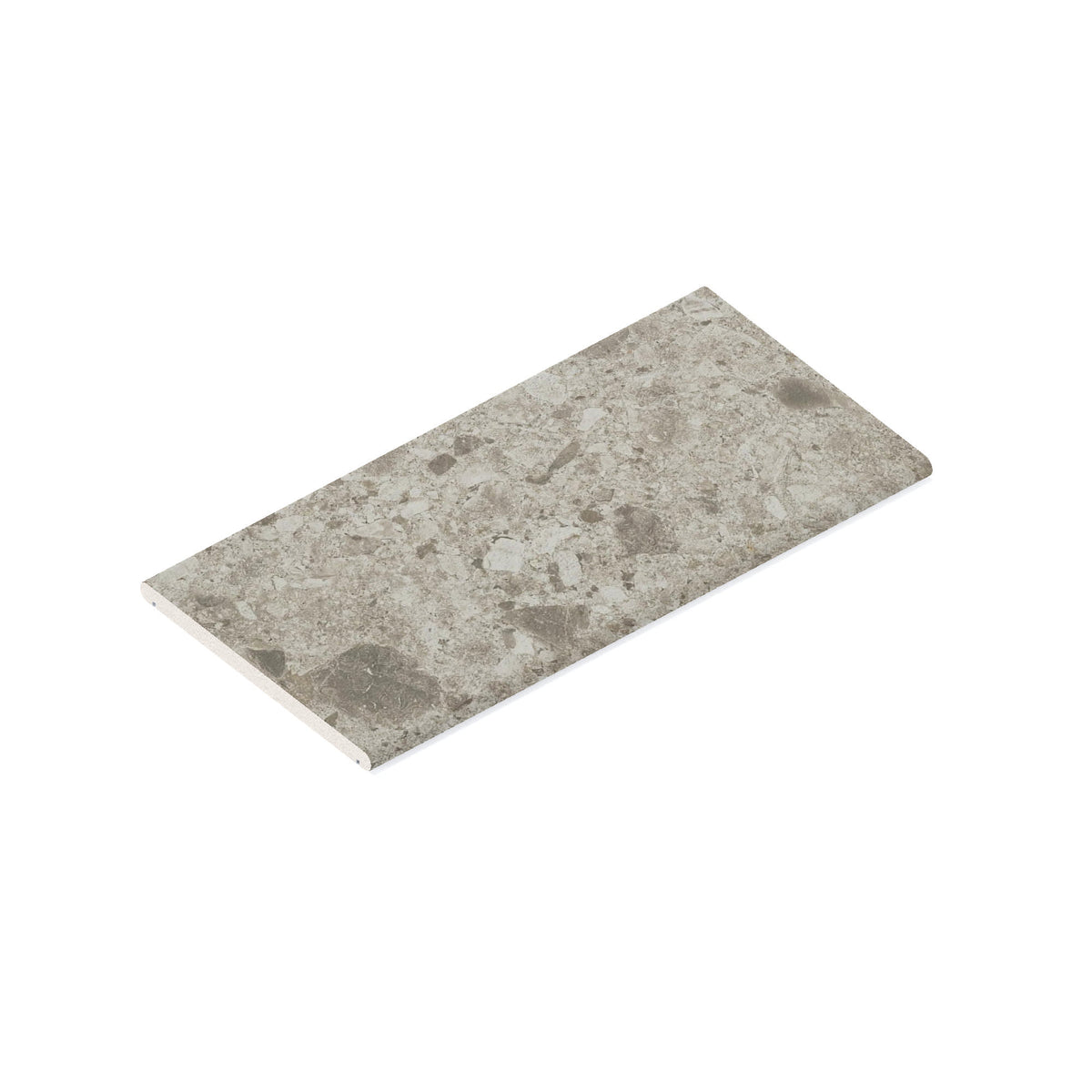 Couvertine effet Pierre Ceppo di Gré Gris Clair 60x30x2 cm Bord 1/2 Rond Double Larmier Massira