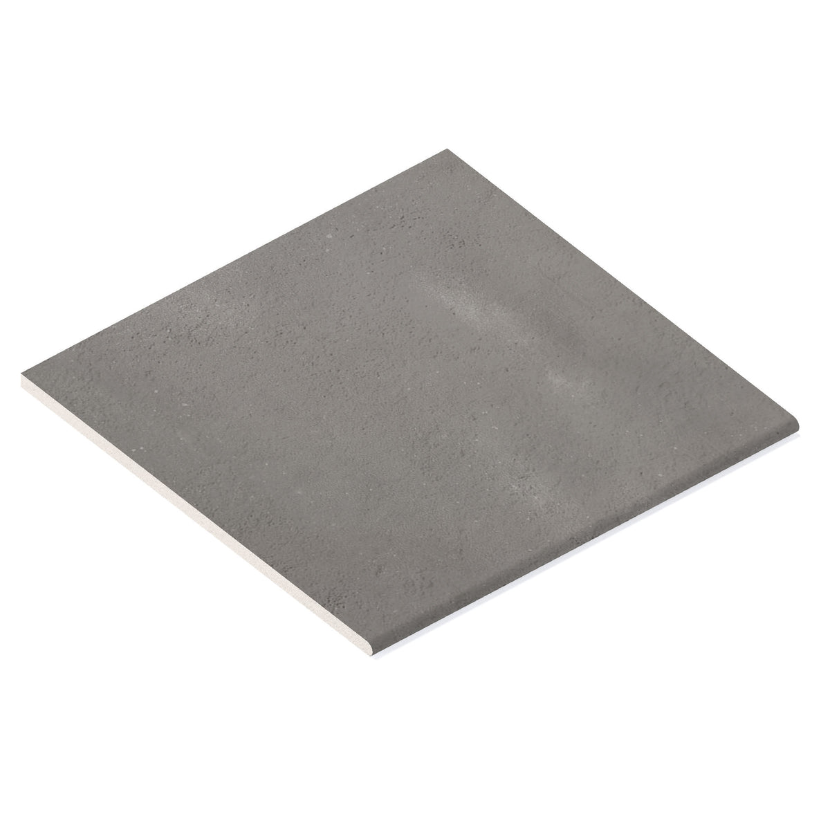 Margelle de piscine effet Béton Gris Ombre 60x60x2 cm Bord 1/2 Rond Gravino