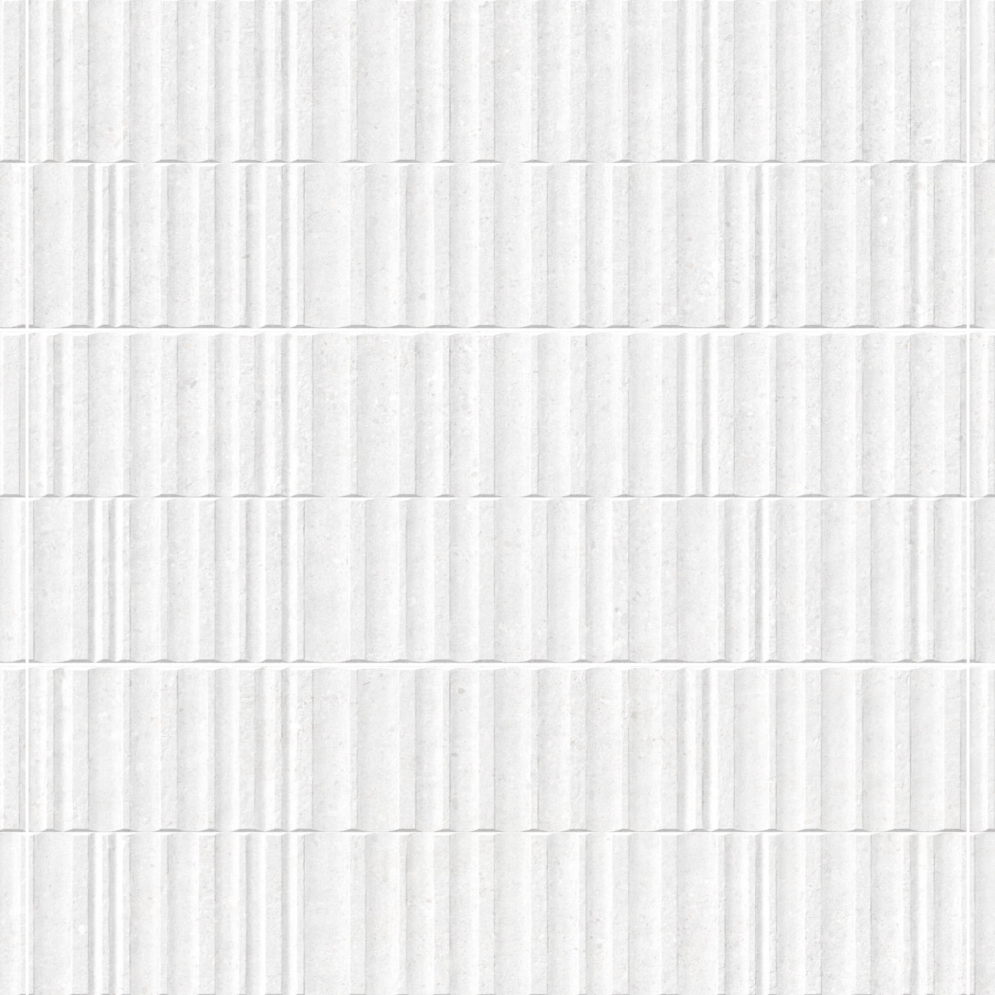 Carrelage effet Béton 3D Blanc Estria 100x33,3x0,98 cm Arvelis - Mur intérieur