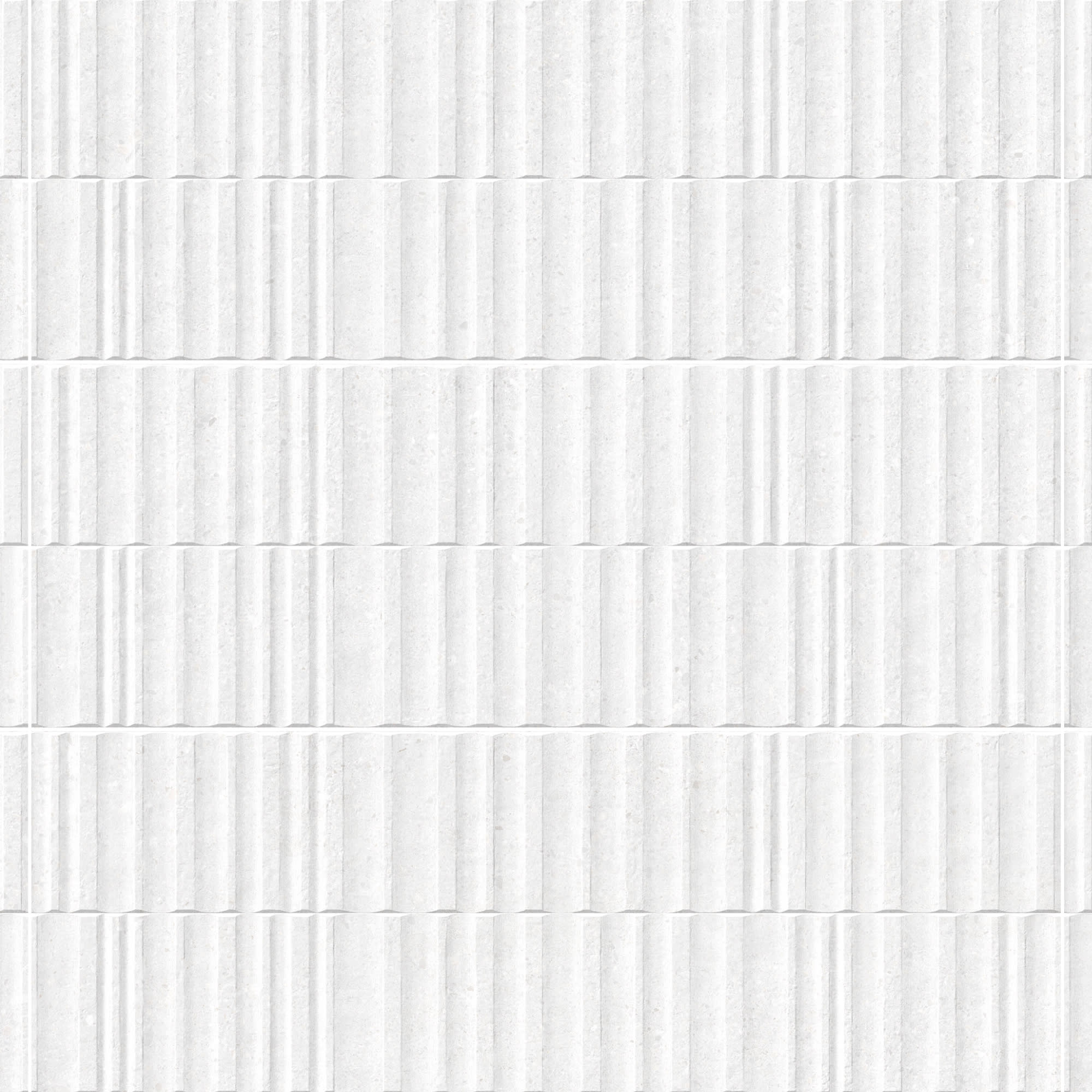 Carrelage effet Béton 3D Blanc Estria 100x33,3x0,98 cm Arvelis - Mur intérieur