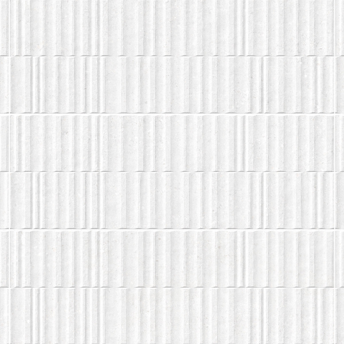 Carrelage effet Béton 3D Blanc Estria 100x33,3x0,98 cm Arvelis - Mur intérieur