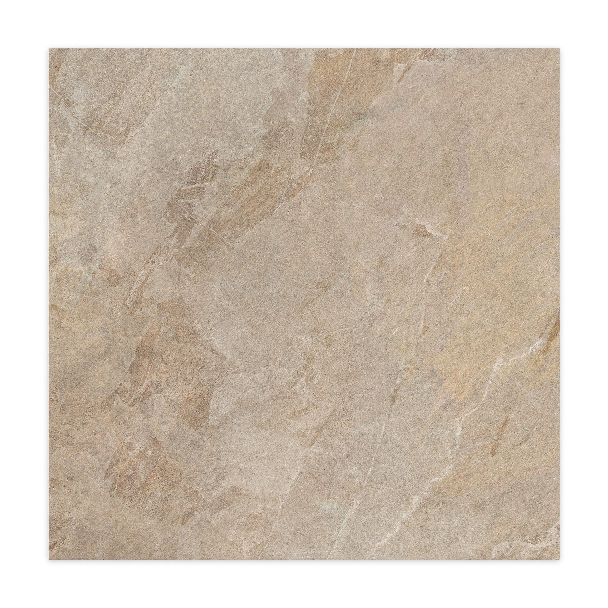 Carrelage effet Pierre Beige Brun 100x100x0,8 cm In&Out Serdano - Sol et mur intérieur et Sol extérieur
