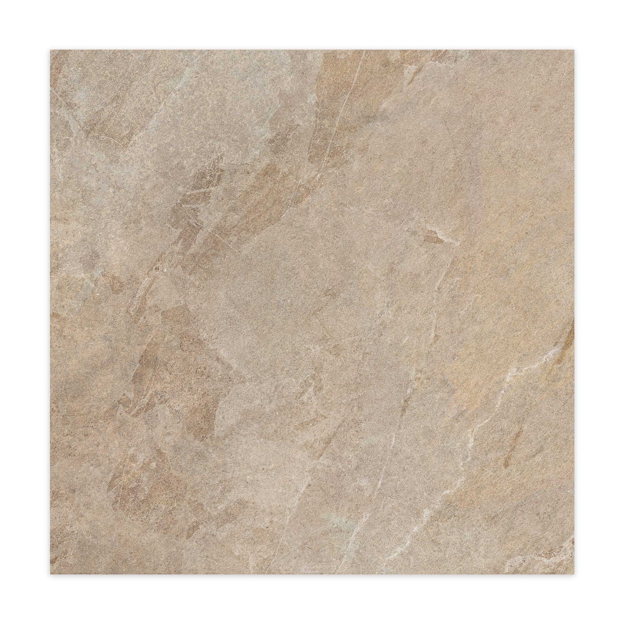 Carrelage effet Pierre Beige Brun 100x100x0,8 cm In&Out Serdano - Sol et mur intérieur et Sol extérieur