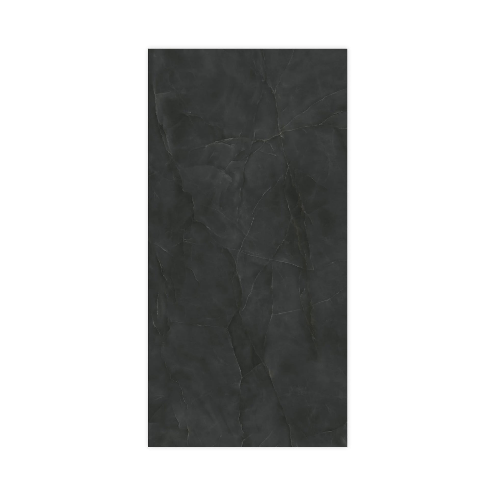 Carrelage effet Onyx Noir Obsidienne 240x120x0,9 cm Brillant Nerolio - Mur intérieur