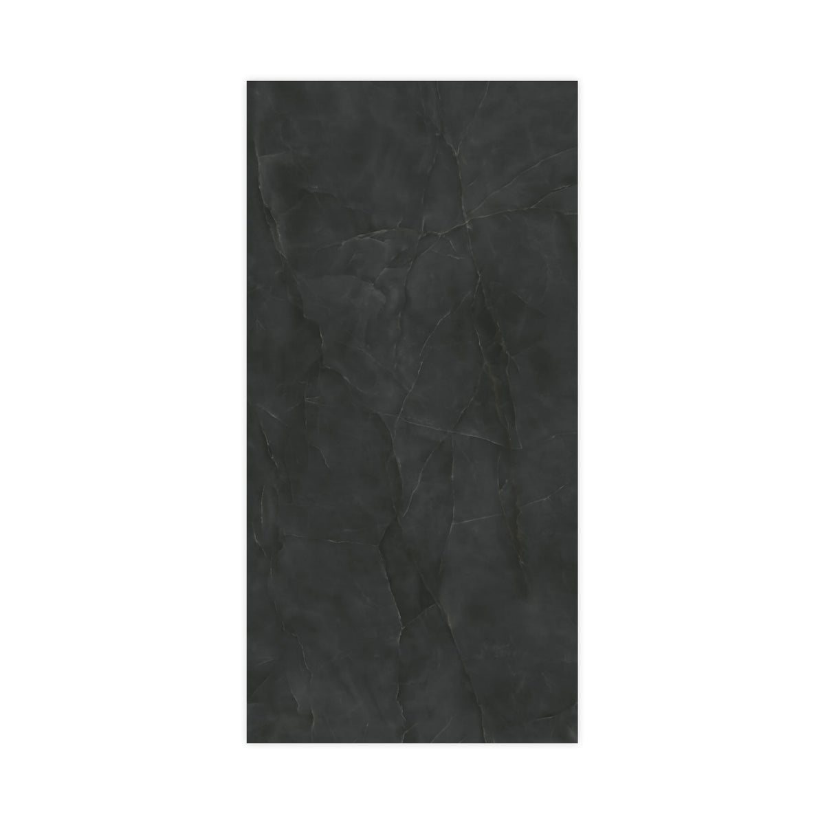 Carrelage effet Onyx Noir Obsidienne 240x120x0,9 cm Brillant Nerolio - Mur intérieur