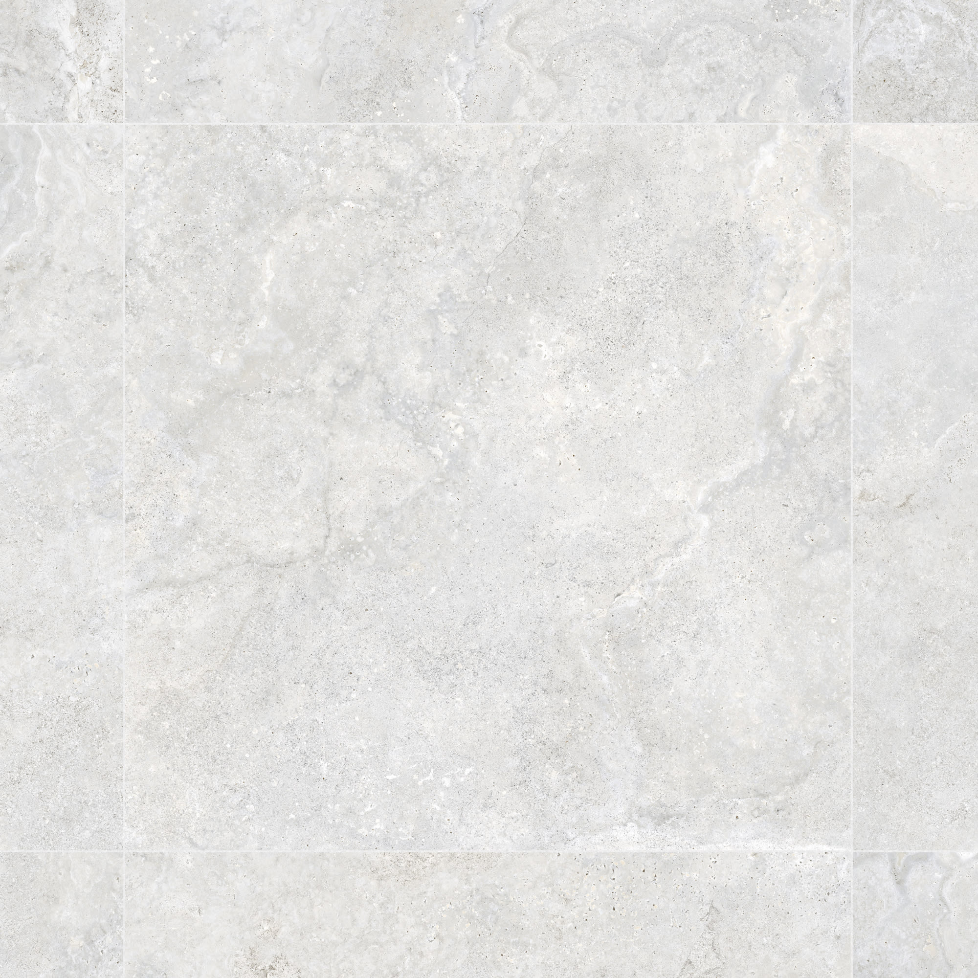 Carrelage effet Travertin Gris Clair 100x100x2 cm Castorel - Sol extérieur