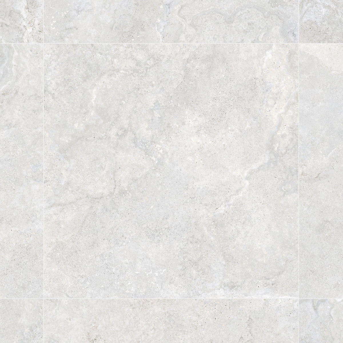 Carrelage effet Travertin Gris Clair 100x100x2 cm Castorel - Sol extérieur