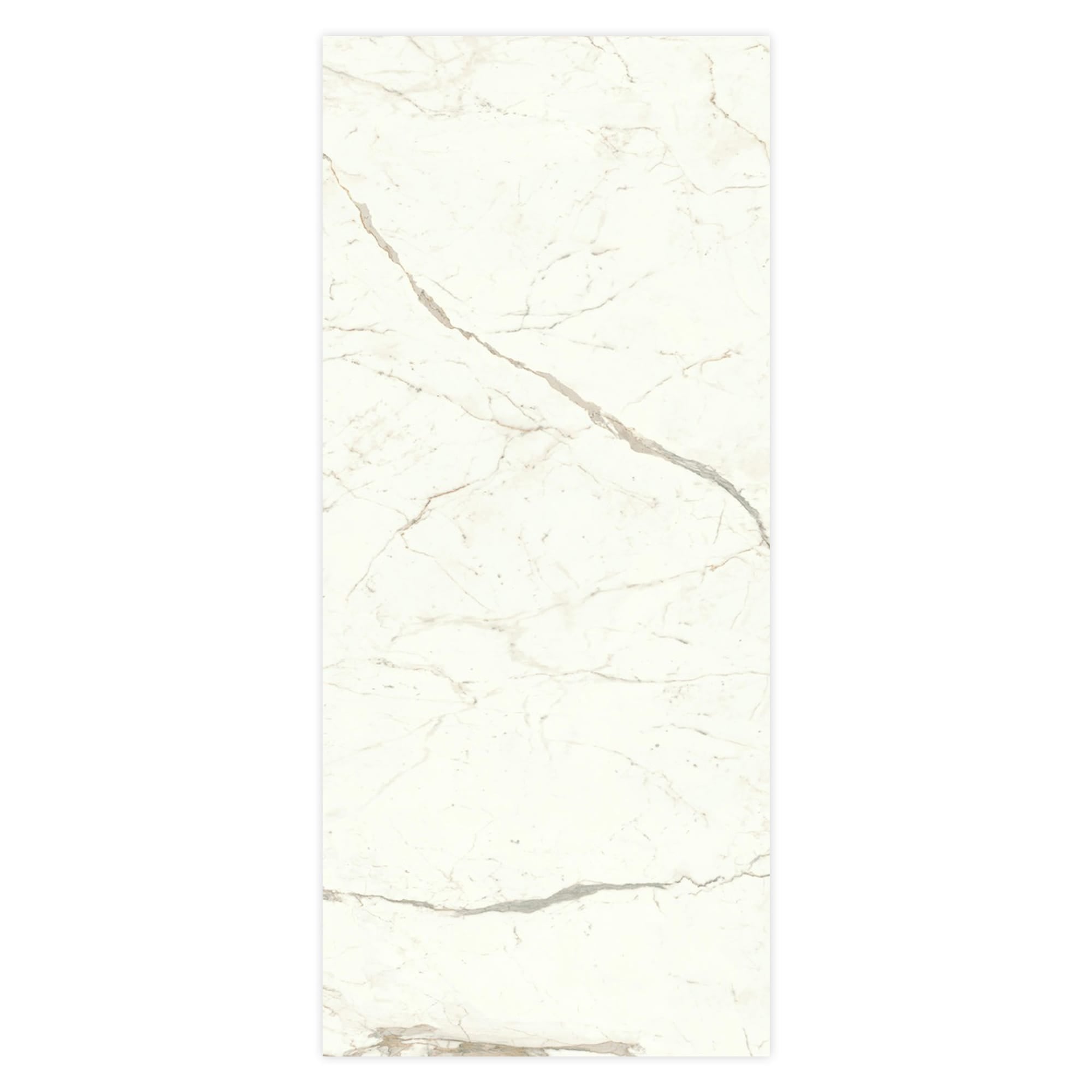 Carrelage effet Marbre Blanc Calacatta Prima 278x120x0,6 cm Brillant Faventa - Mur intérieur