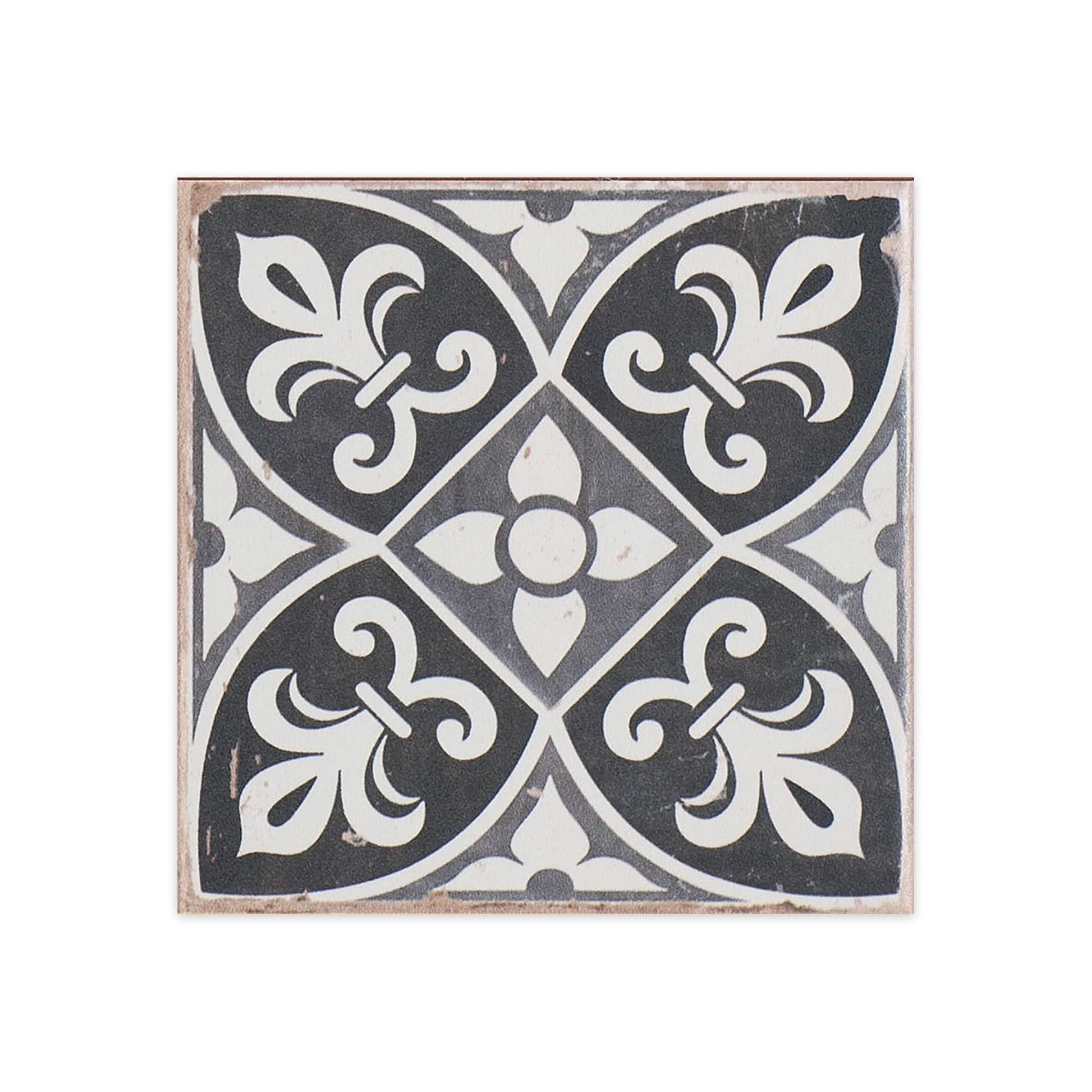 Carrelage Vintage Noir Patchwork 33x33x0,95 cm Vintara - Sol et mur intérieur