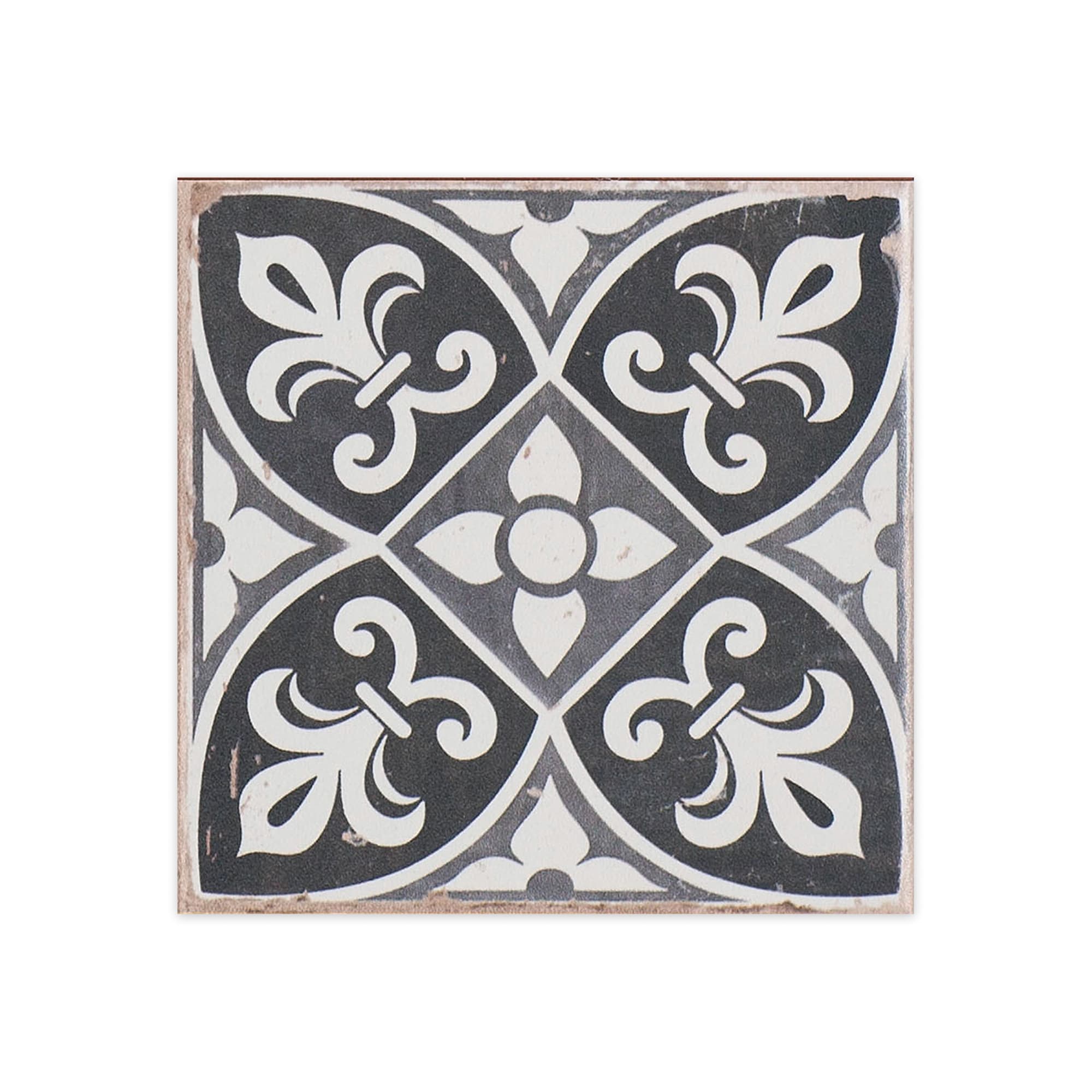 Carrelage Vintage Noir Patchwork 33x33x0,95 cm Vintara - Sol et mur intérieur
