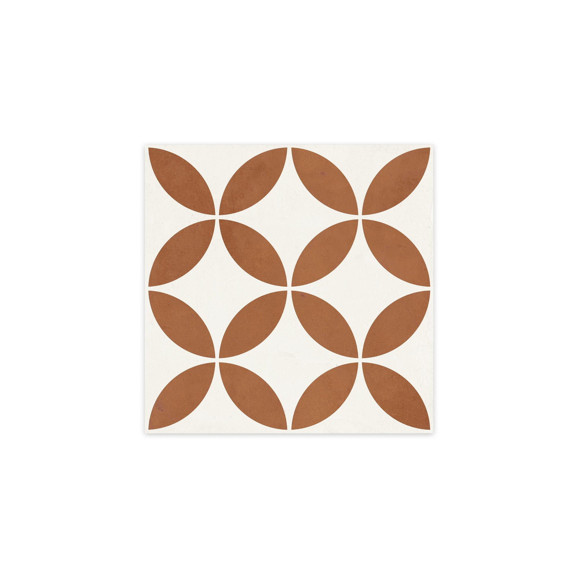 Carrelage effet Carreau ciment Axerio Terracotta 22,3x22,3x0,9 cm Savero - Sol et mur intérieur