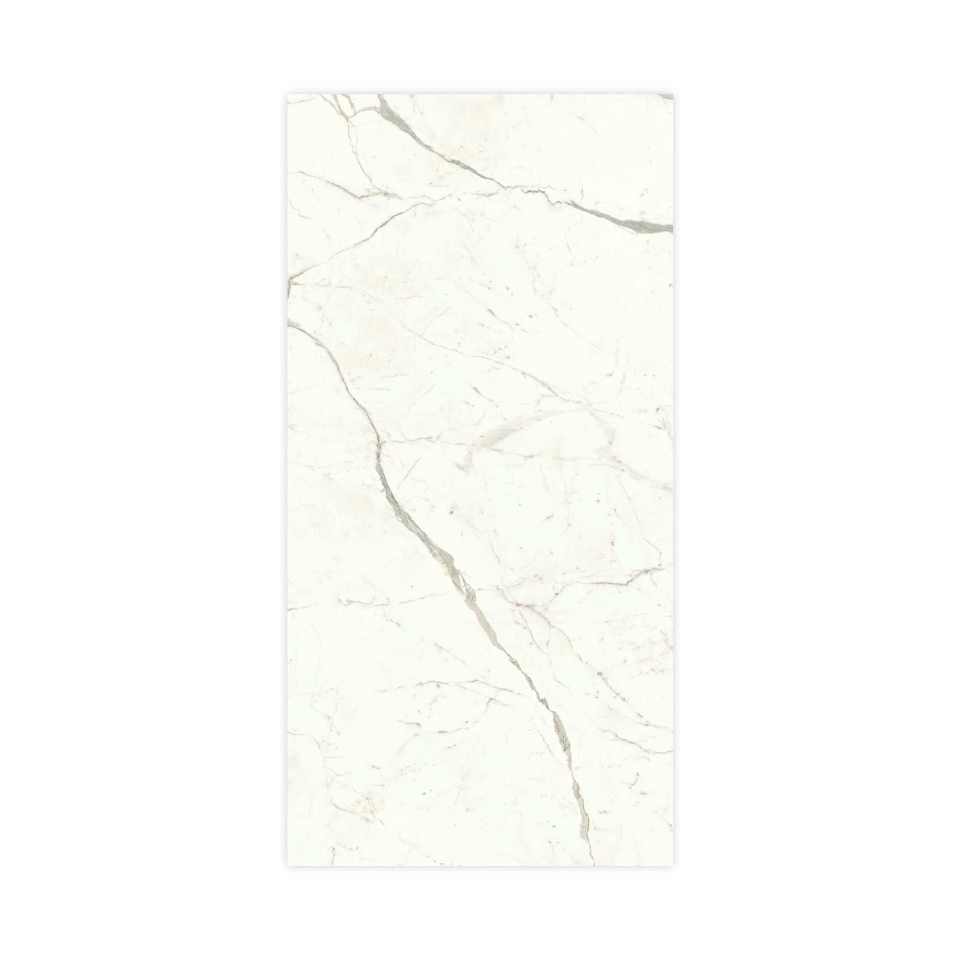 Carrelage effet Marbre Blanc Calacatta Prima 240x120x0,9 cm Brillant Faventa - Mur intérieur