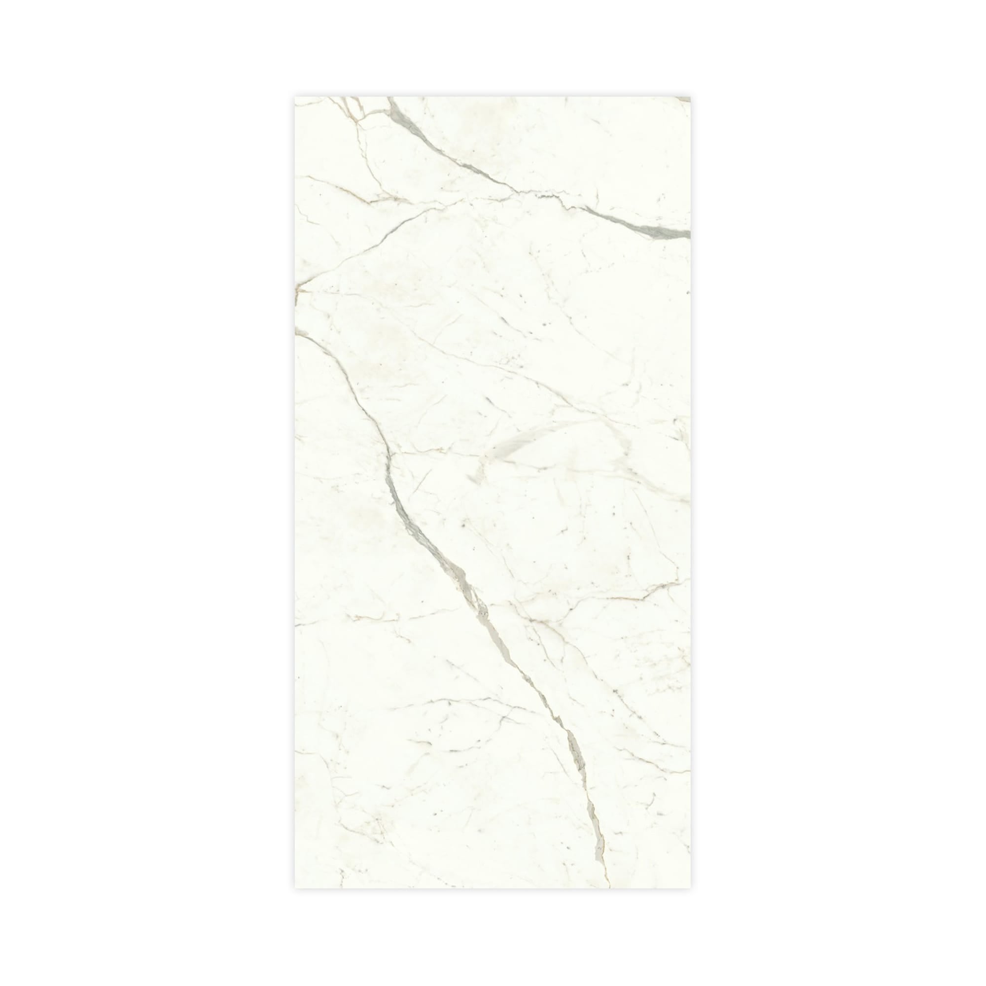 Carrelage effet Marbre Blanc Calacatta Prima 240x120x0,9 cm Brillant Faventa - Mur intérieur