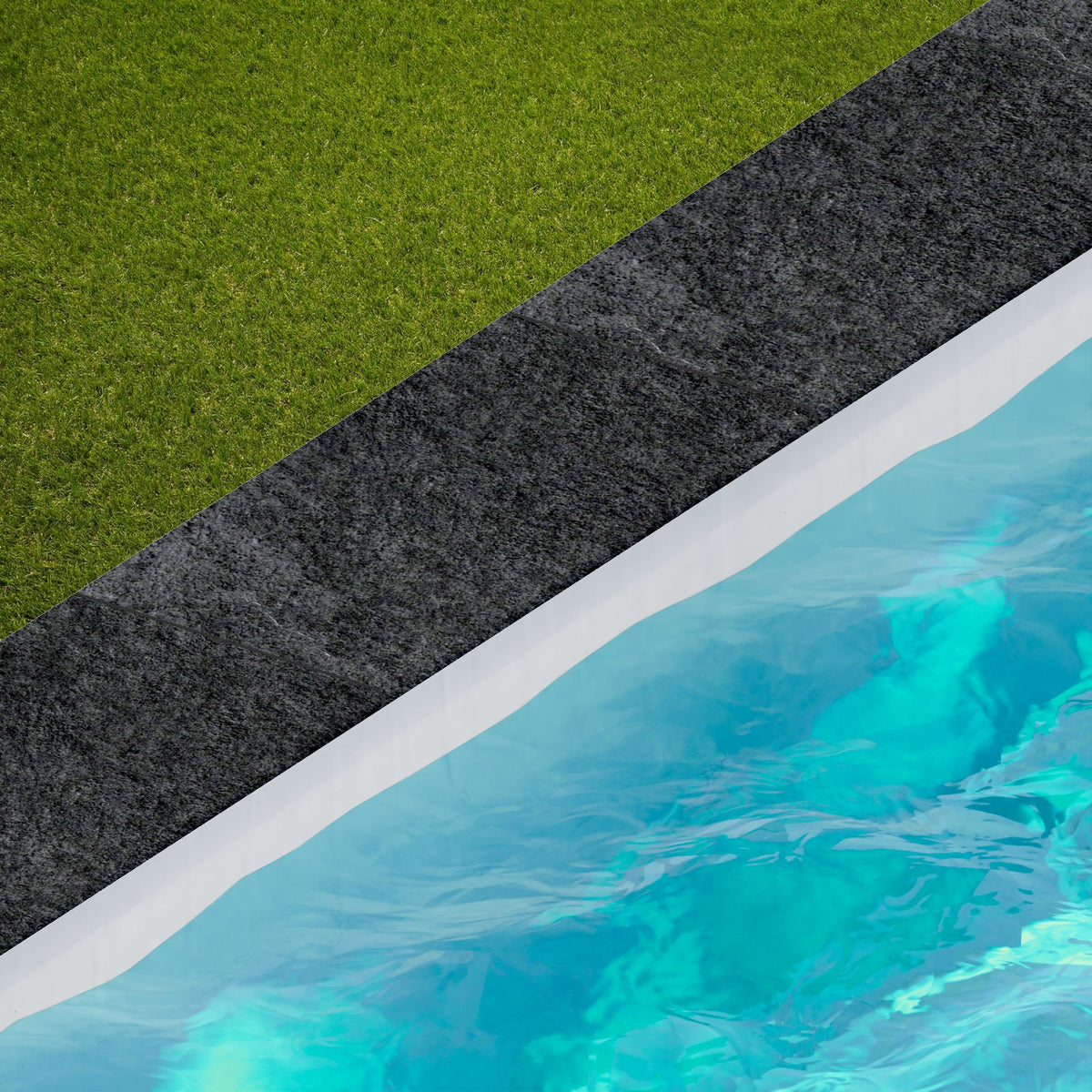 Margelle de piscine effet Pierre Quartzite Gris Dark 60x30x2 cm Bord 1/2 Rond Teravio