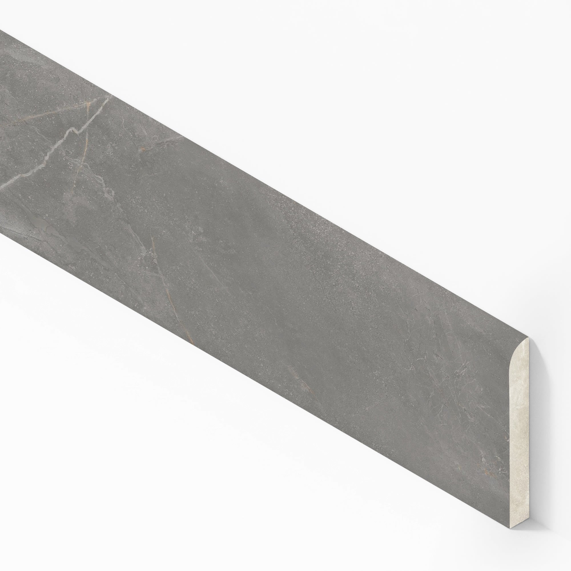 Plinthe carrelage effet Marbre Gris Titan 120x7,2 cm Brillant Montira