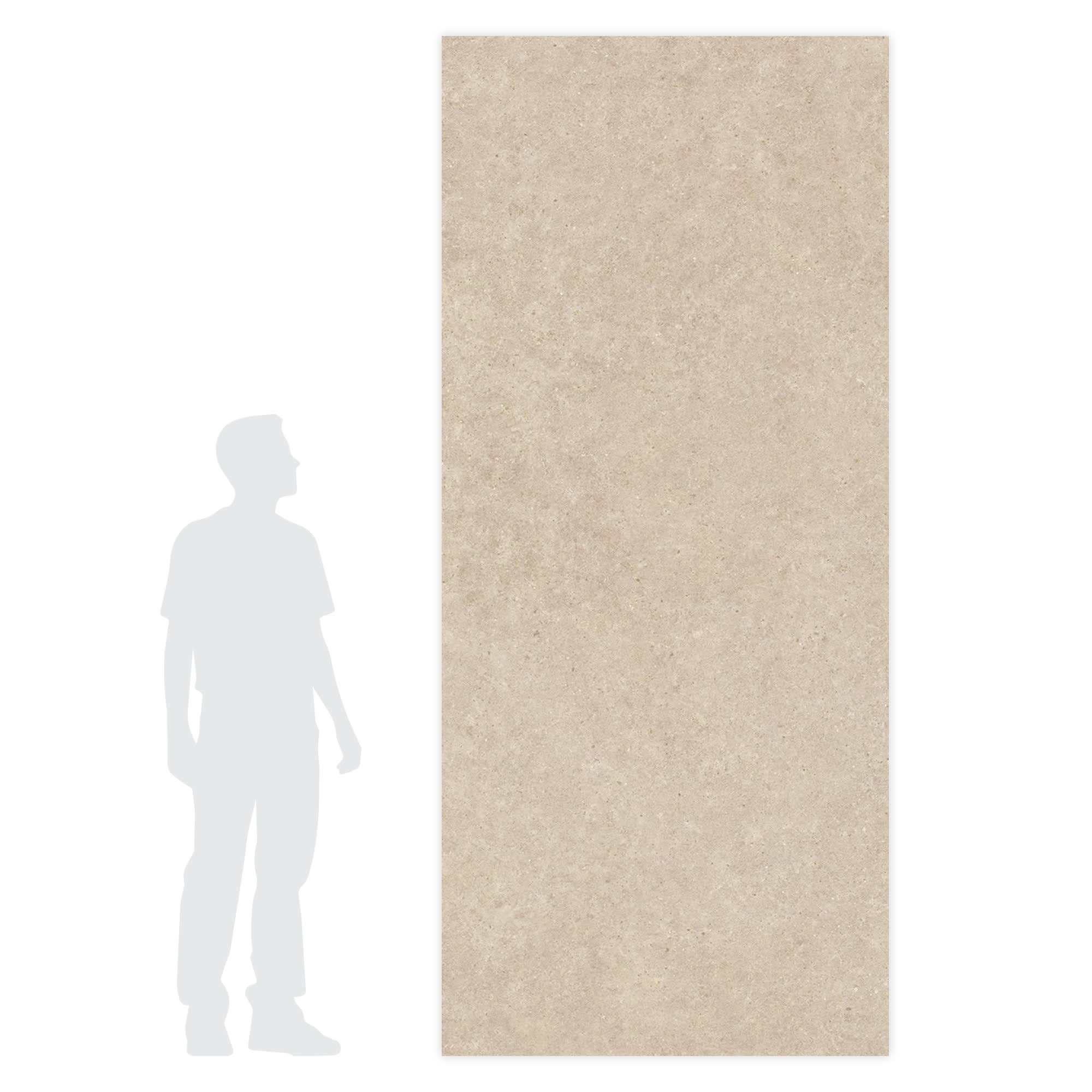 Carrelage effet Pierre Calcaire Beige Sable 278x120x0,6 cm Mat Domella - Mur intérieur