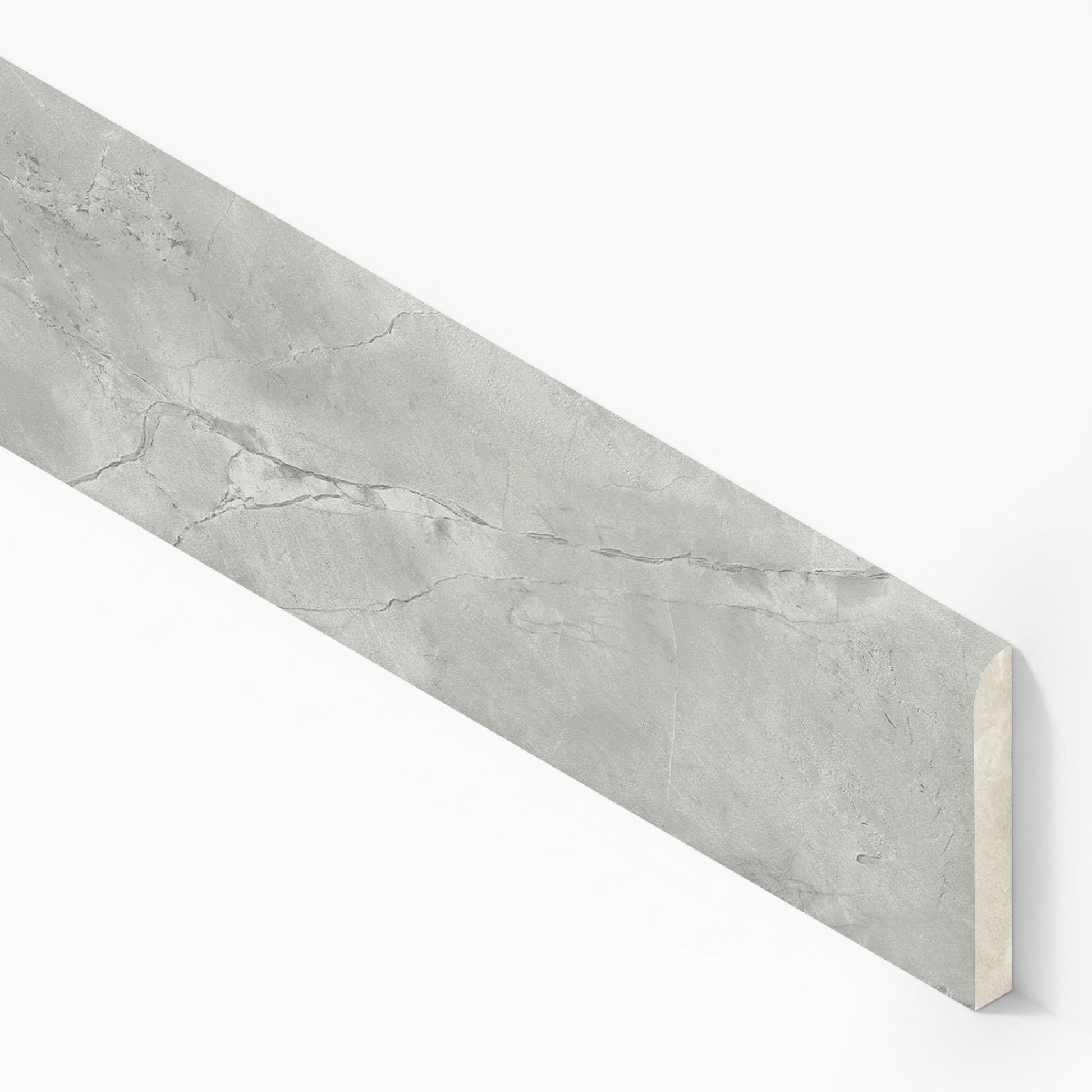 Plinthe carrelage effet Marbre Gris Mist 60x7,2 cm Brillant Montira