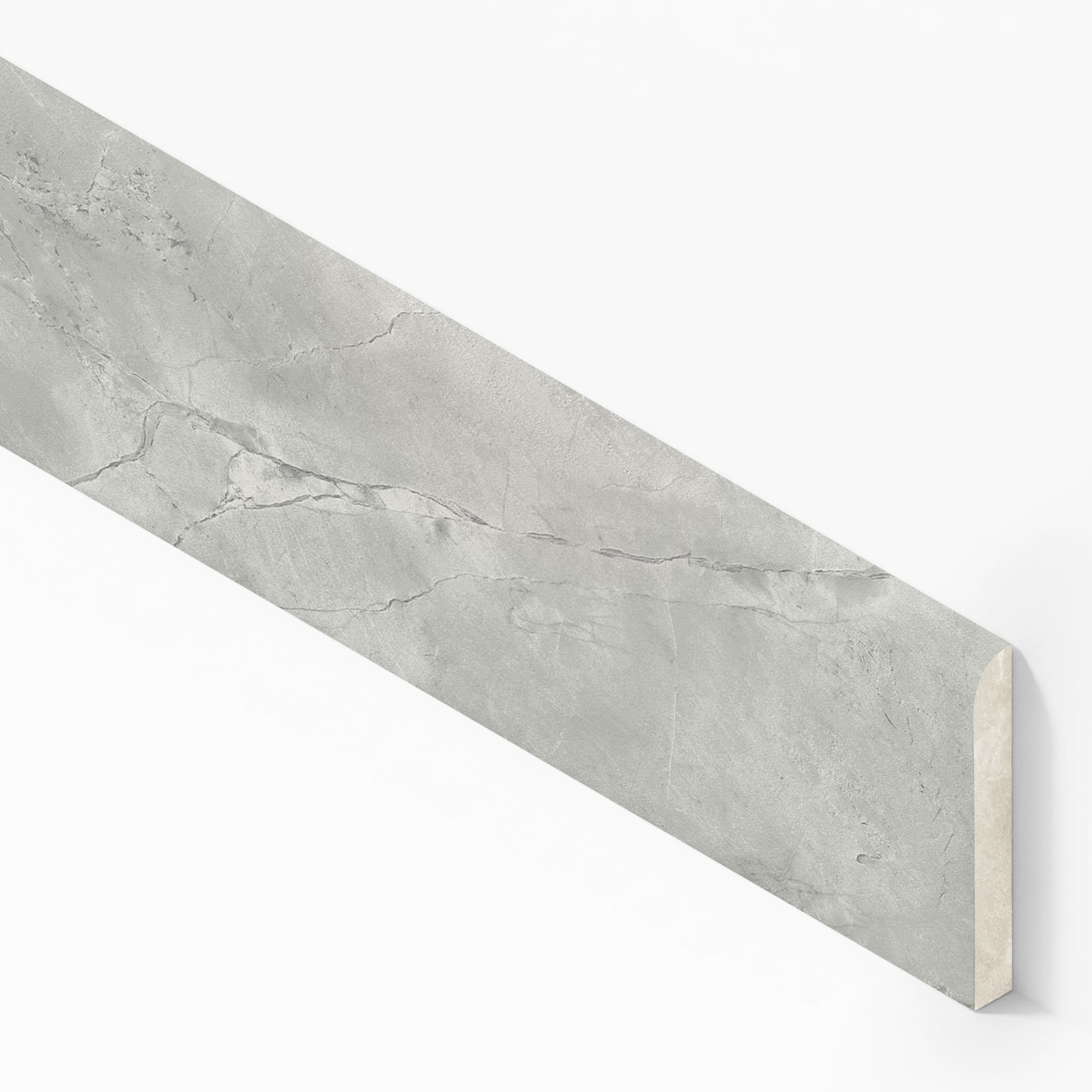 Plinthe carrelage effet Marbre Gris Mist 150x7,2 cm Silk Montira