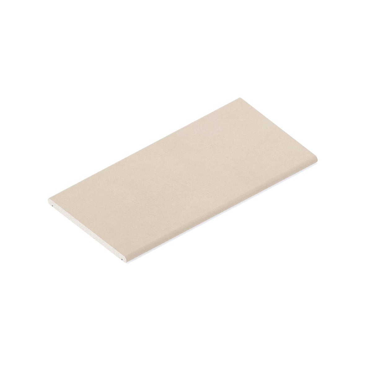 Couvertine effet Béton Blanc Minéral 60x30x2 cm Bord 1/2 Rond Double Larmier Benzaro