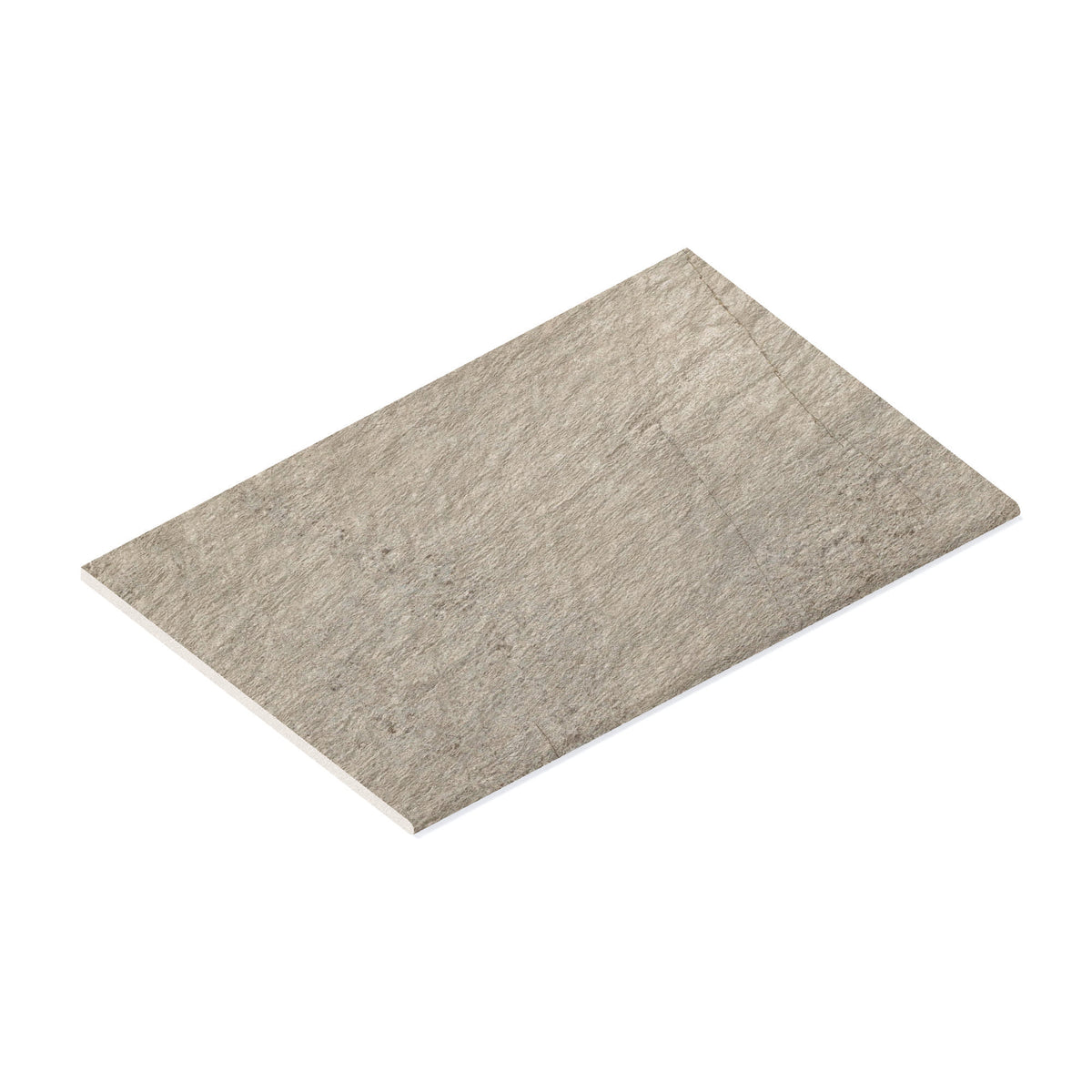 Margelle de piscine effet Pierre Quartzite Gris Argent 90x60x2 cm Bord 1/2 Rond Salvero