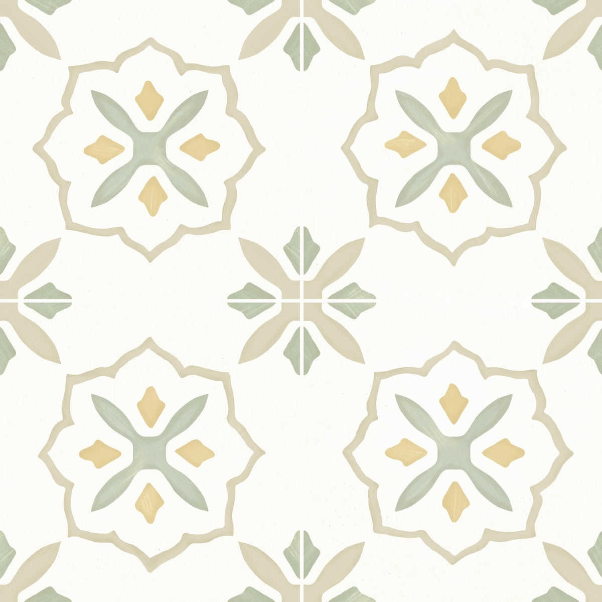 Carrelage effet Carreau ciment Moralis Vert 22,3x22,3x0,9 cm Levior - Sol et mur intérieur