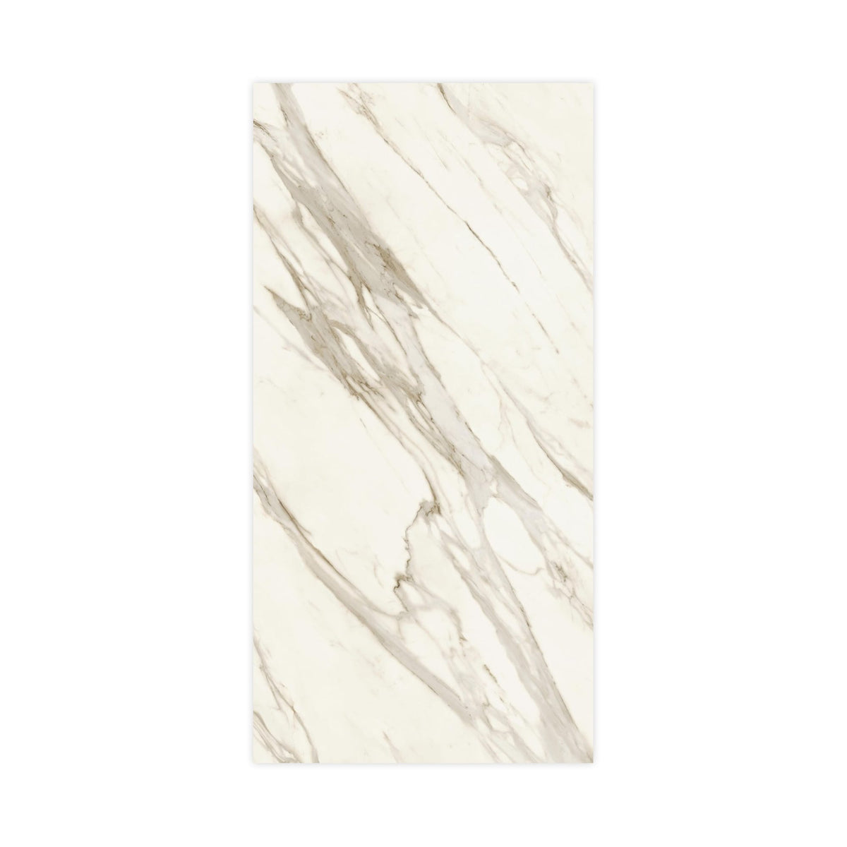 Carrelage effet Marbre Blanc Calacatta Sublime 240x120x0,9 cm Brillant Orsiano - Mur intérieur