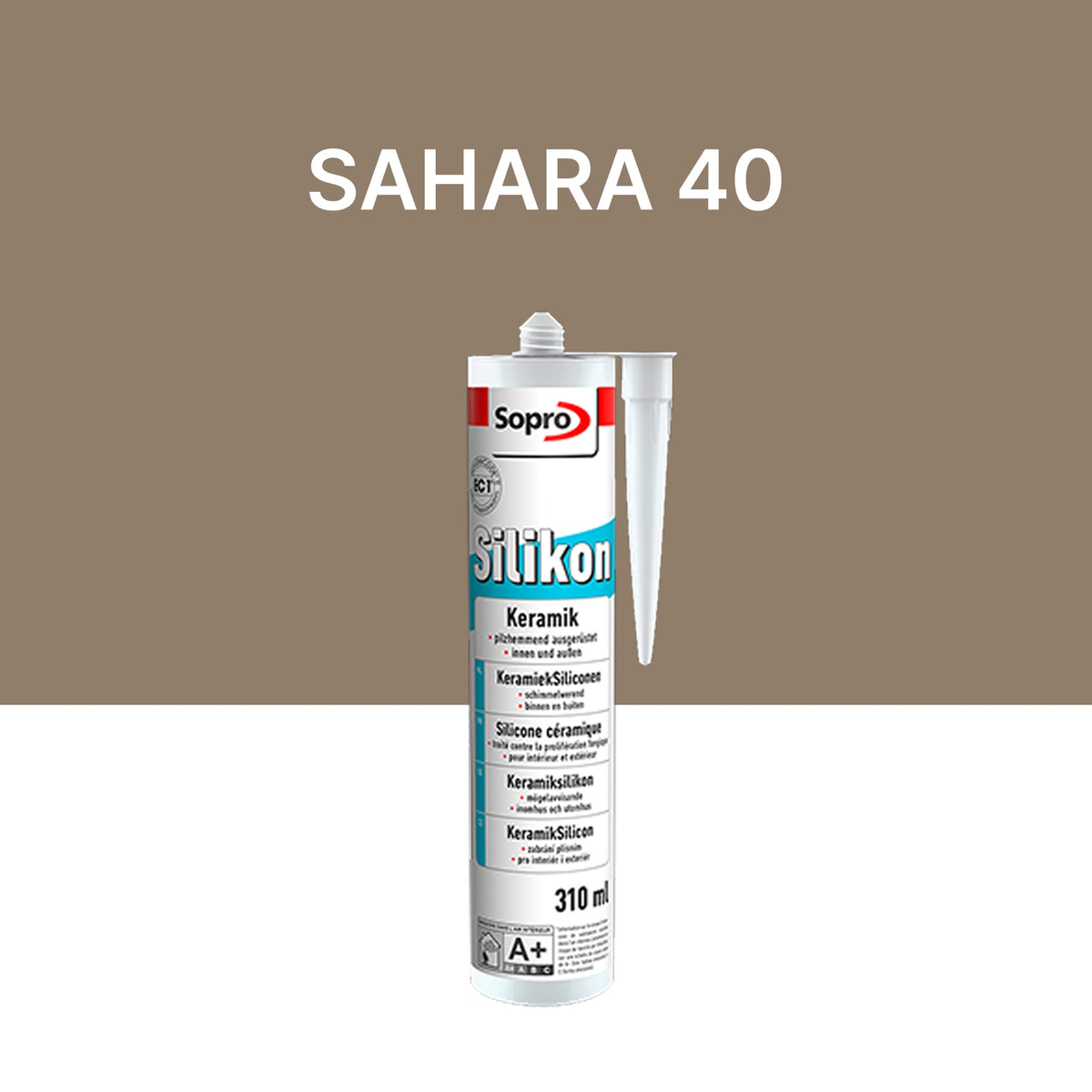 Mastic silicone spécial carrelage - Sahara 40 - 310 ml