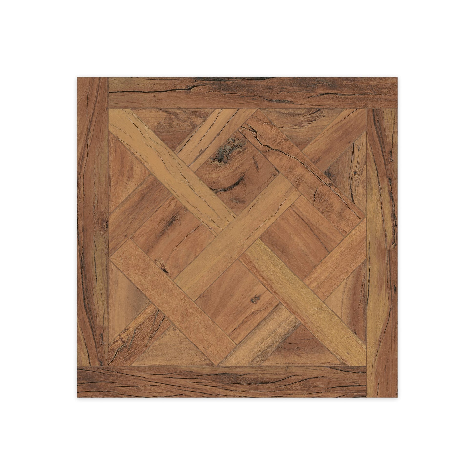 Carrelage Vintage effet Parquet Bois Brut Vieilli Versailles 45x45x0,95 cm Virelno - Sol intérieur