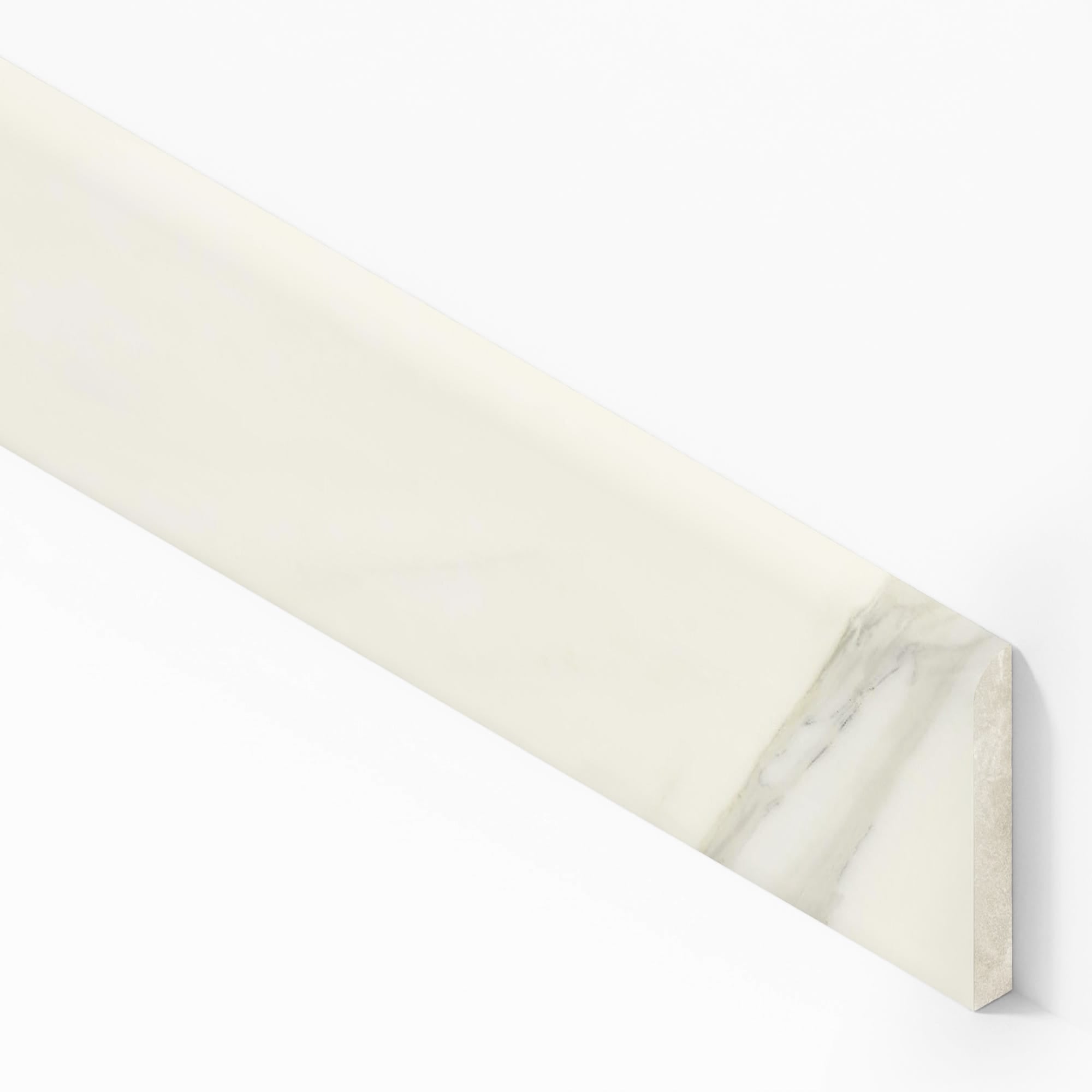 Plinthe carrelage effet Marbre Blanc Calacatta Armonia 120x7,2 cm Mat Orsiano