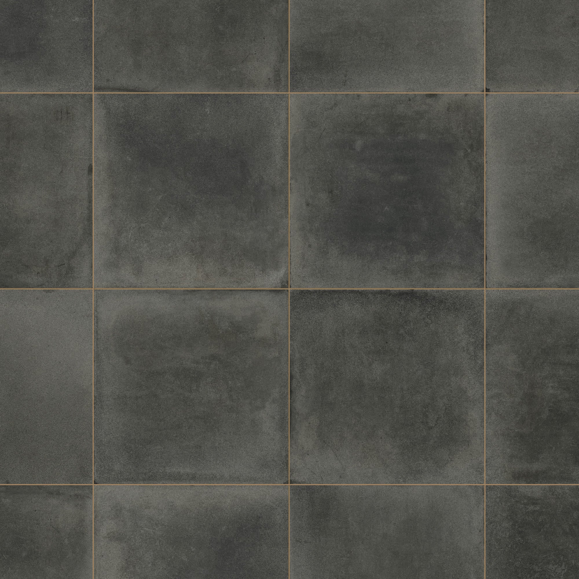 Carrelage Vintage effet Carreau ciment Noir 45x45x0,95 cm Florava - Sol et mur intérieur