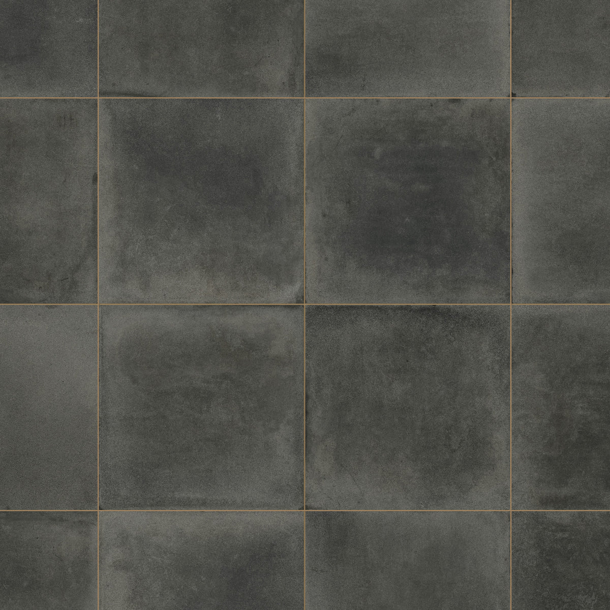 Carrelage Vintage effet Carreau ciment Noir 45x45x0,95 cm Florava - Sol et mur intérieur