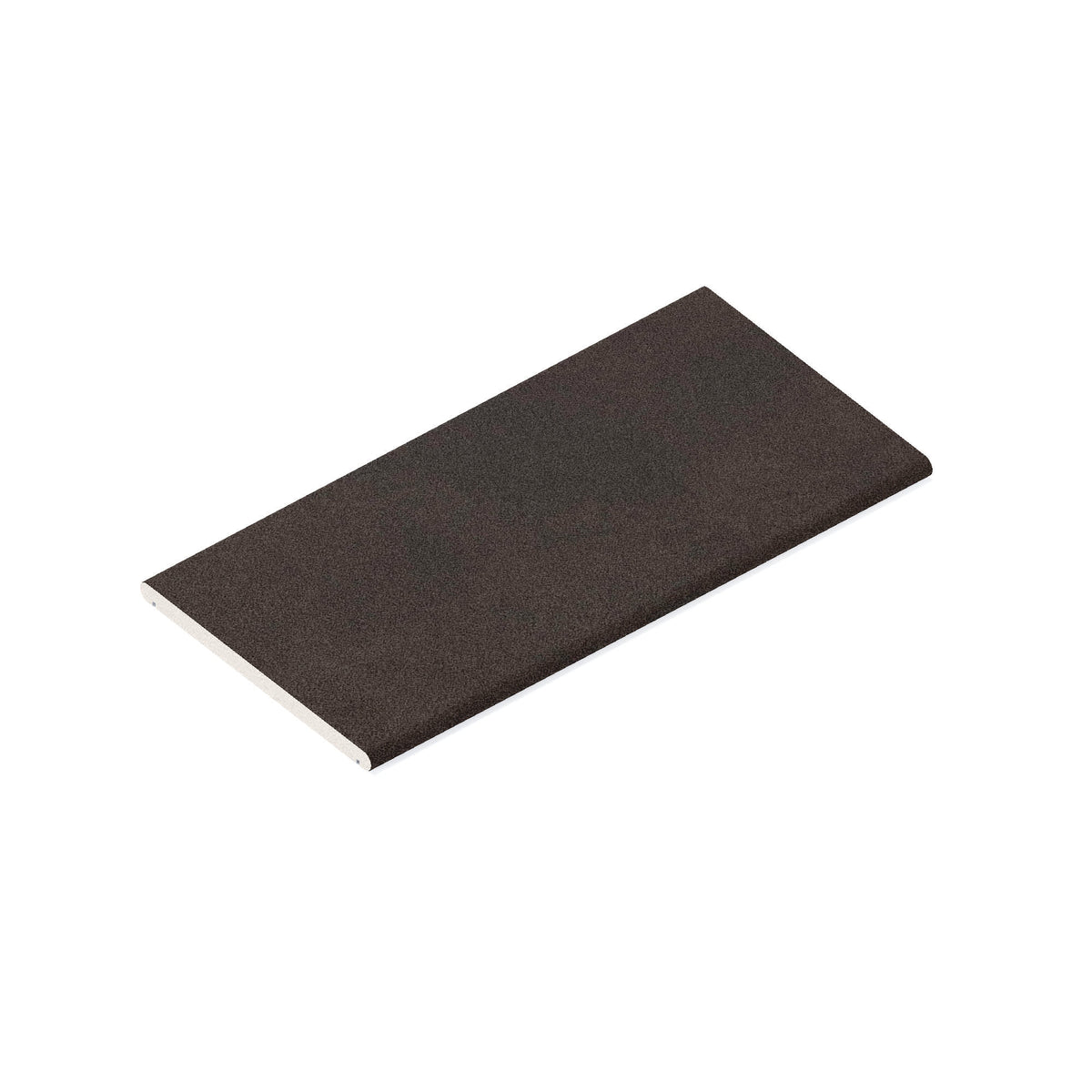 Couvertine effet Béton Brun Cuir 60x30x2 cm Bord 1/2 Rond Double Larmier Vetrano
