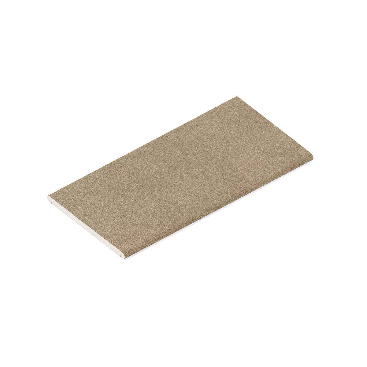 Couvertine effet Béton Beige Terre 60x30x2 cm Bord 1/2 Rond Double Larmier Vetrano