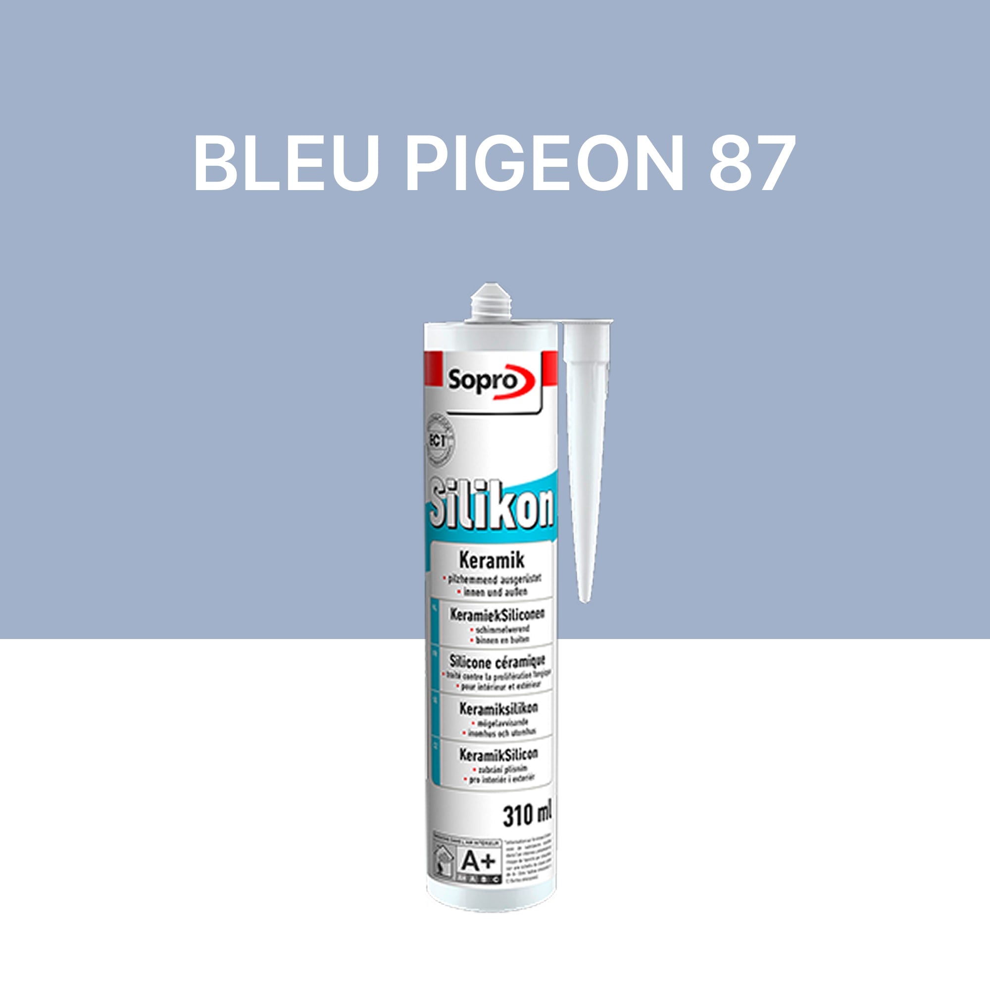 Mastic silicone spécial carrelage - Bleu pigeon 87 - 310 ml