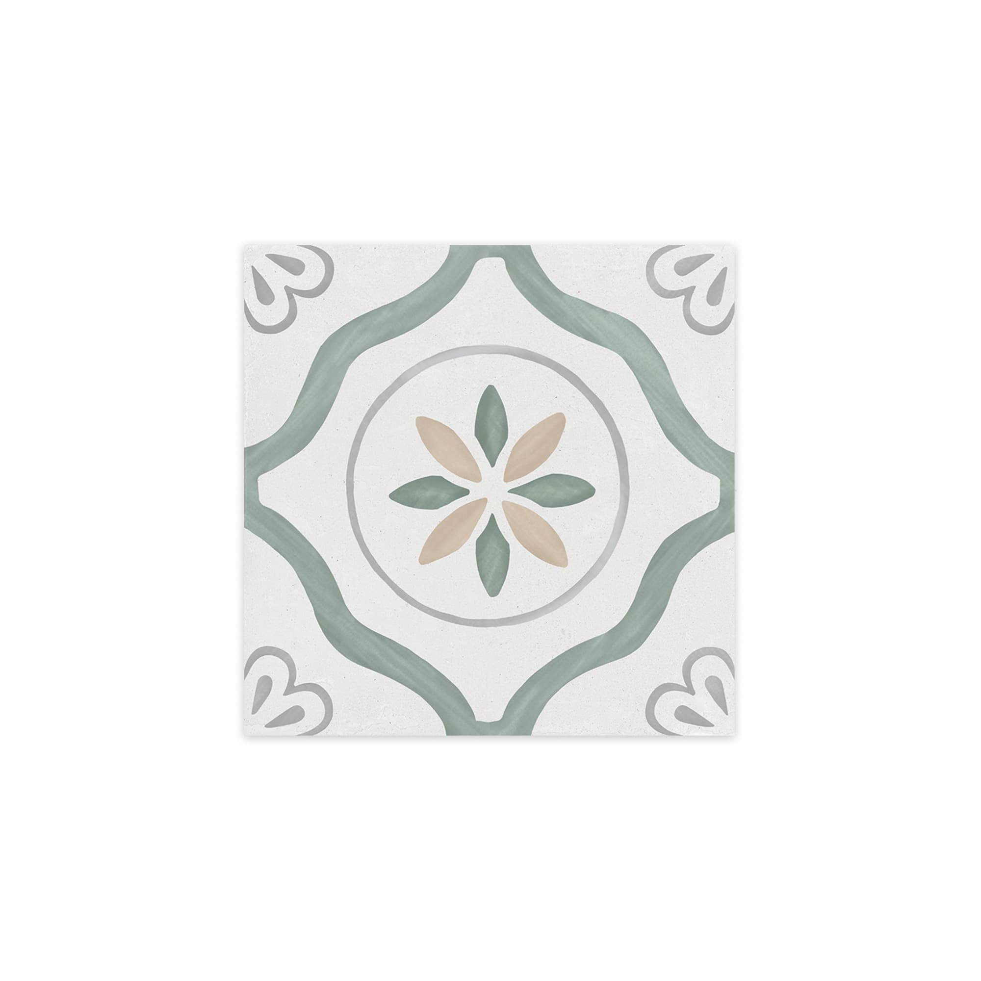 Carrelage effet Carreau ciment Azoria Vert 22,3x22,3x0,9 cm Ventoril - Sol et mur intérieur