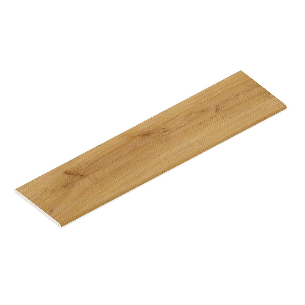 Couvertine effet Bois Chêne Brun 120x30x2 cm Bord 1/2 Rond Double Larmier Bravino