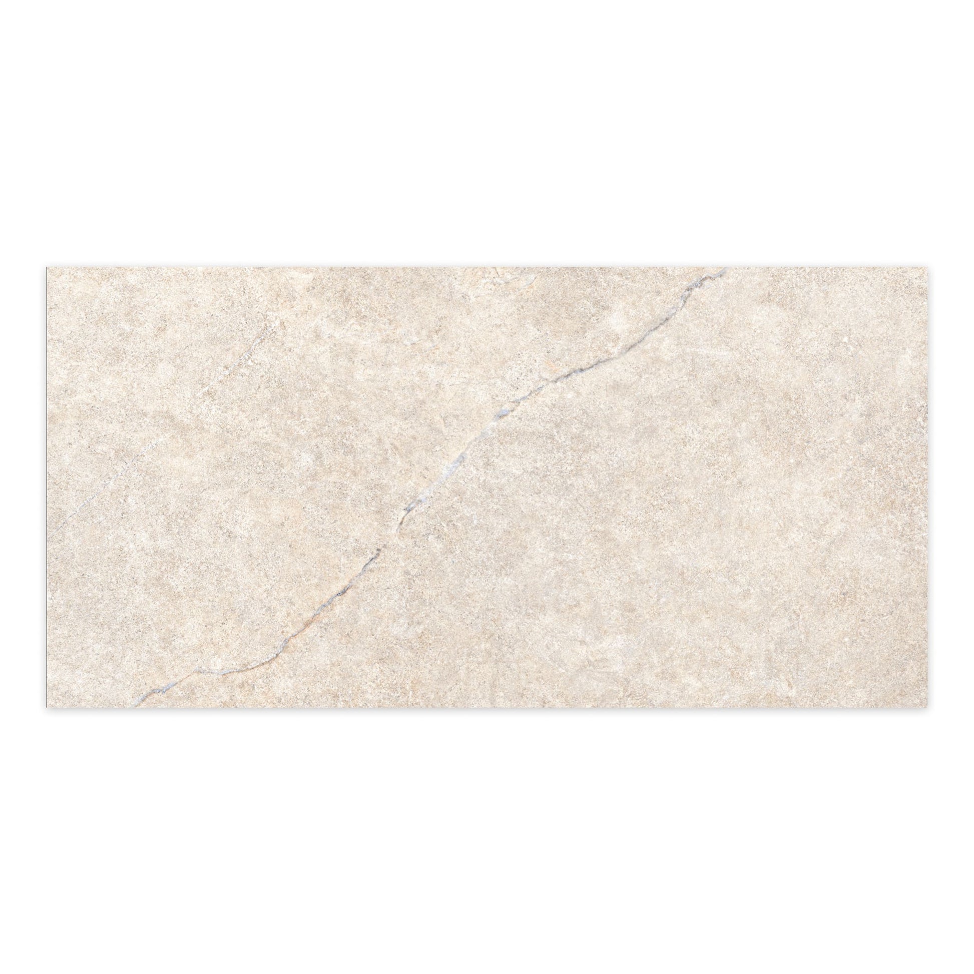 Carrelage effet Pierre Beige Coquille 100x50x2 cm Torvane - Sol extérieur