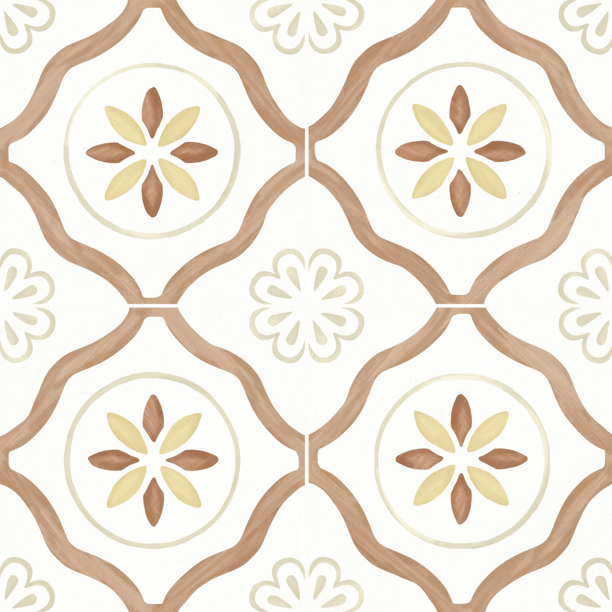 Carrelage effet Carreau ciment Azoria Terracotta 22,3x22,3x0,9 cm Levior - Sol et mur intérieur