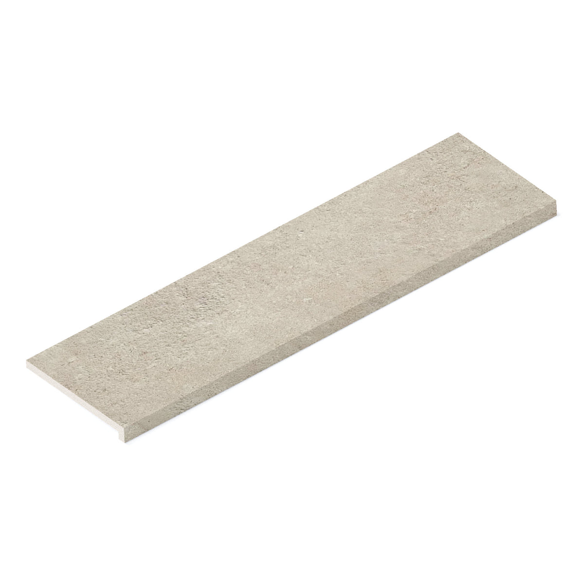 Margelle de piscine effet Pierre Calcaire Gris Brume 120x33x2 cm Bord Droit avec retombée Rocalta
