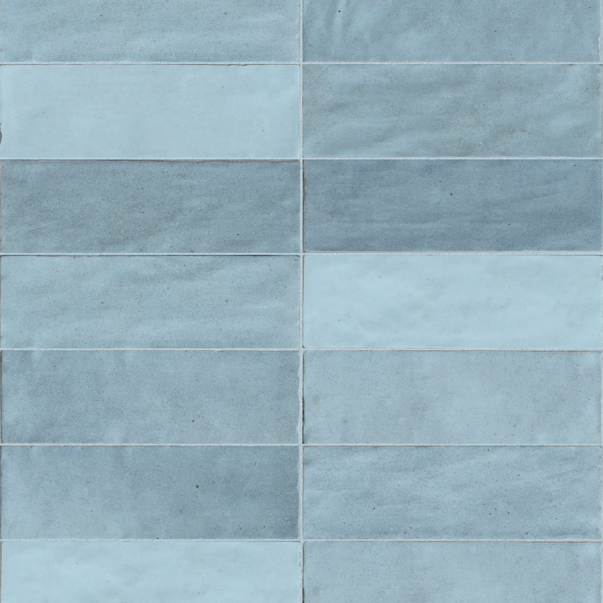 Carrelage effet Zellige Bleu Clair 20x6,5x0,85 cm Brillant Orisel - Mur intérieur