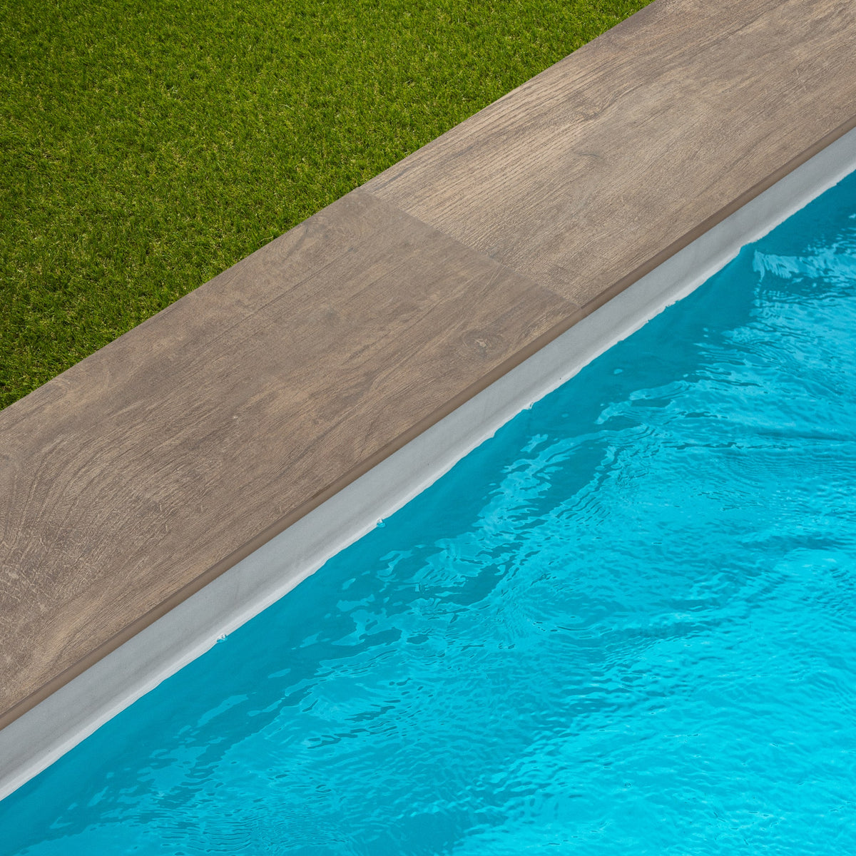 Margelle de piscine effet Bois Bois Marron 120x30x2 cm Bord Droit Legno