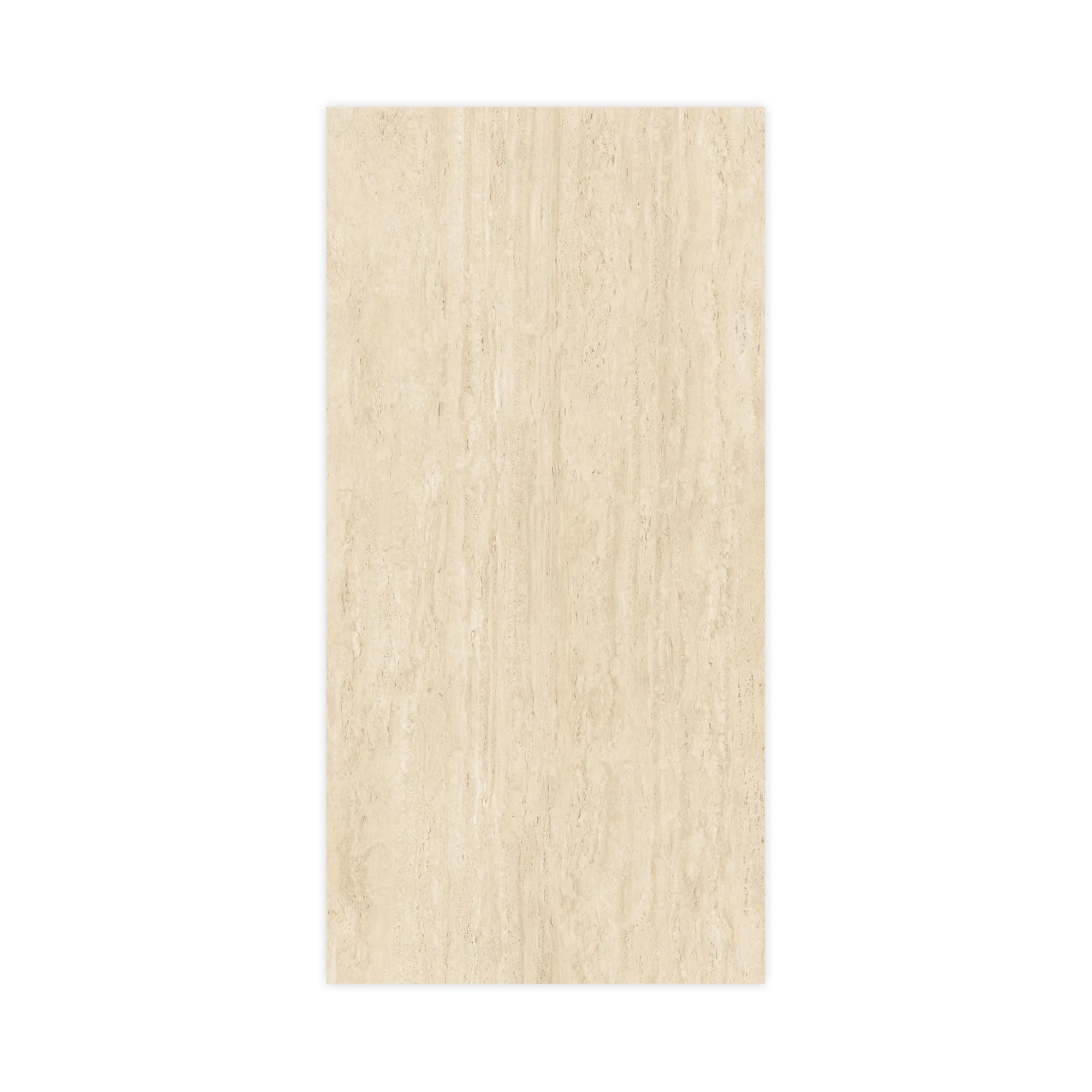 Carrelage effet Travertin Beige Vein Cut 240x120x0,9 cm Mat Neravio - Mur intérieur