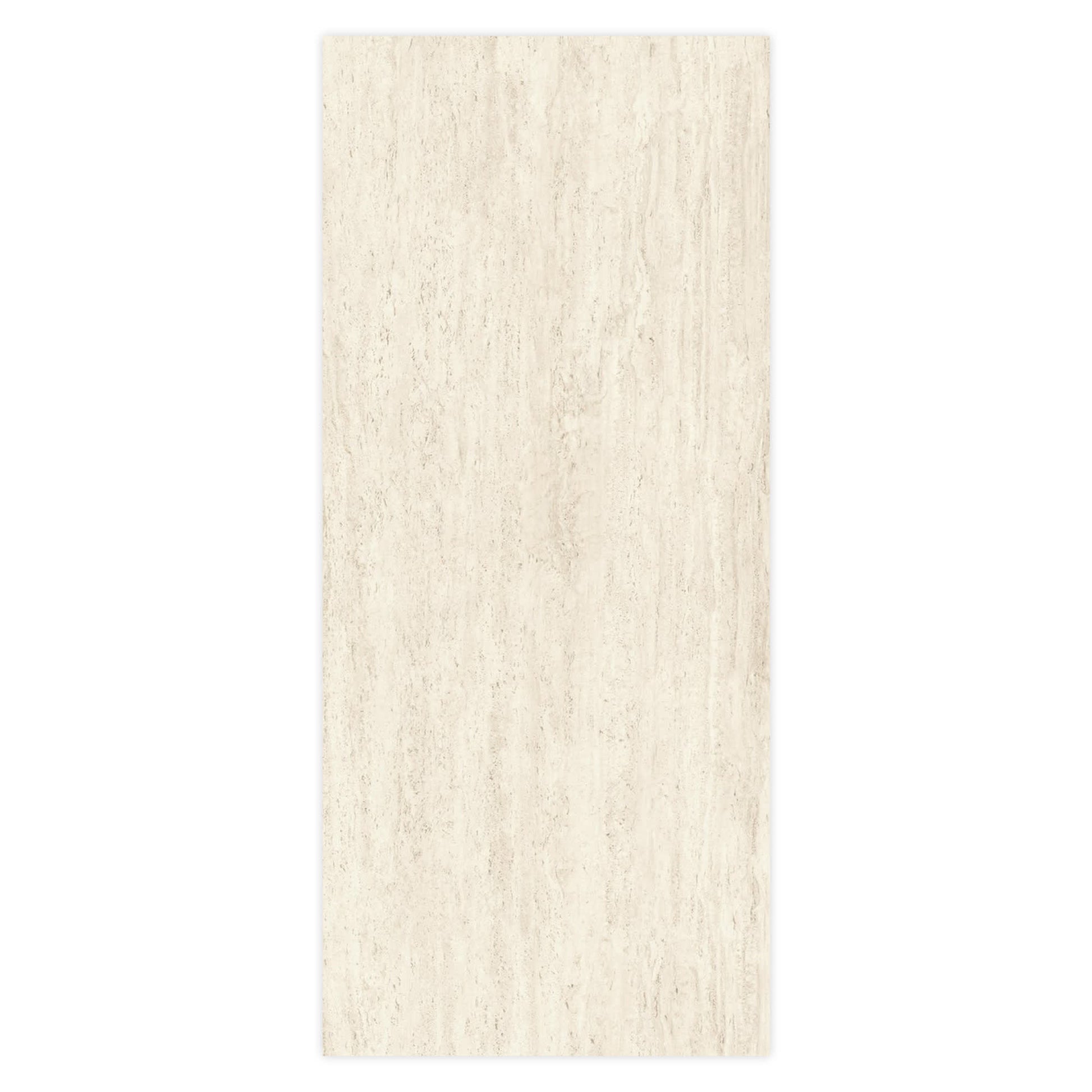 Carrelage effet Travertin Blanc Vein Cut 278x120x0,6 cm Mat Neravio - Mur intérieur