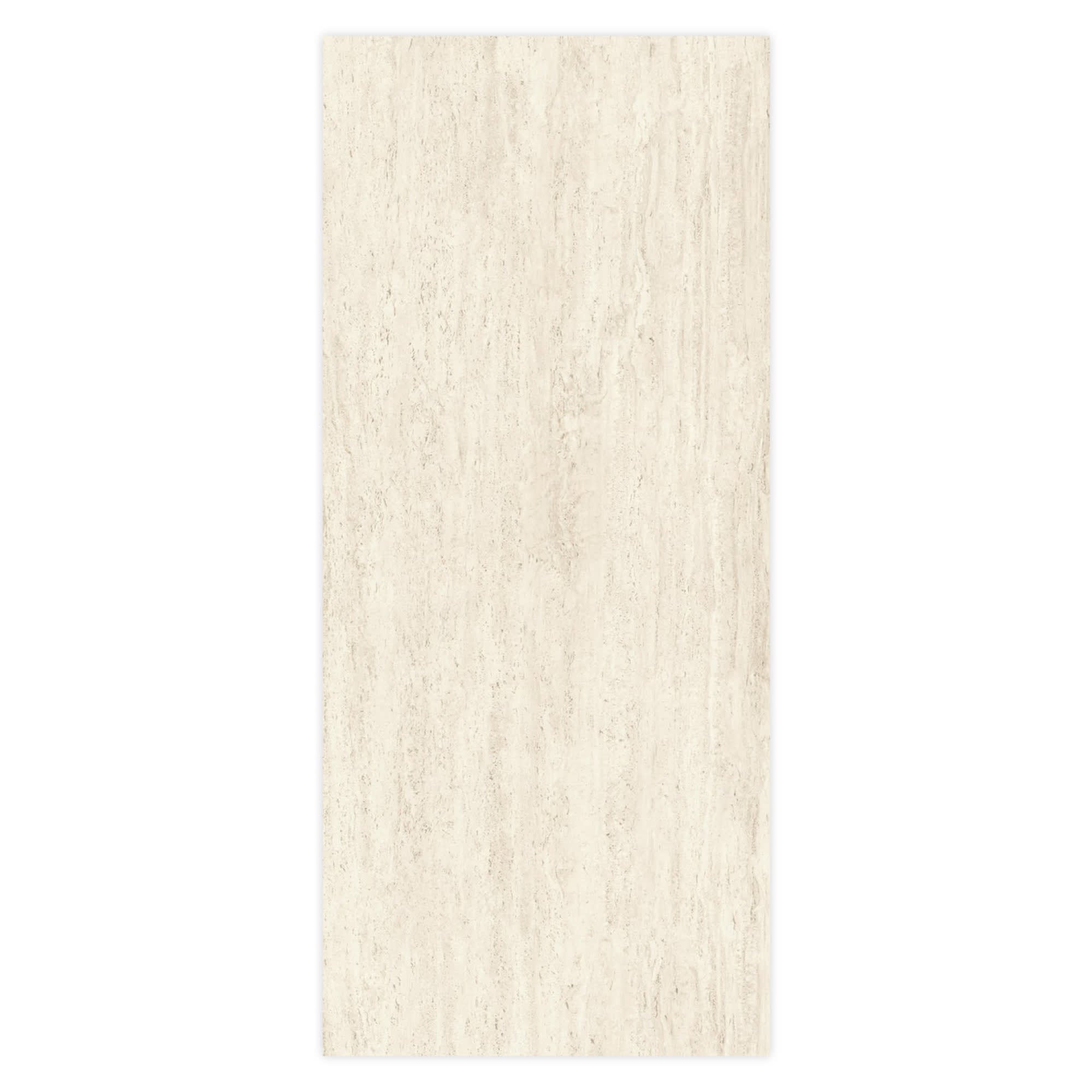 Carrelage effet Travertin Blanc Vein Cut 278x120x0,6 cm Mat Neravio - Mur intérieur